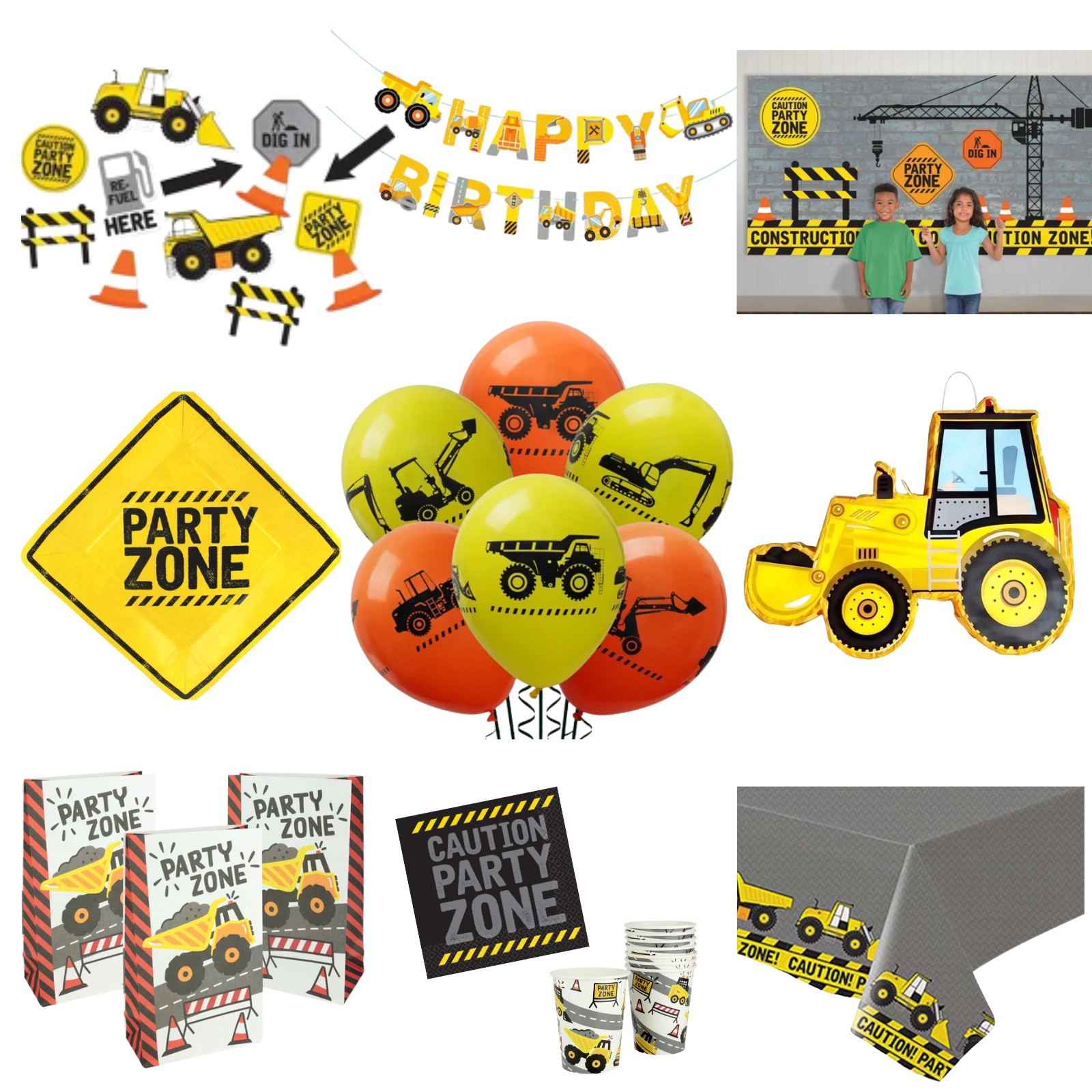 Construction Zone Mega Party Set for 8 Guests 
