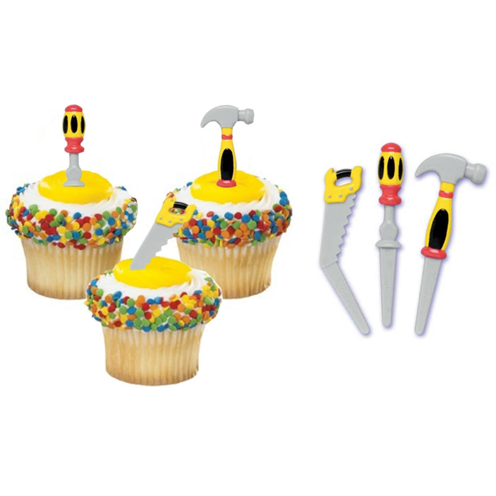 Construction Tools Cupcake Picks (Pack of 12)