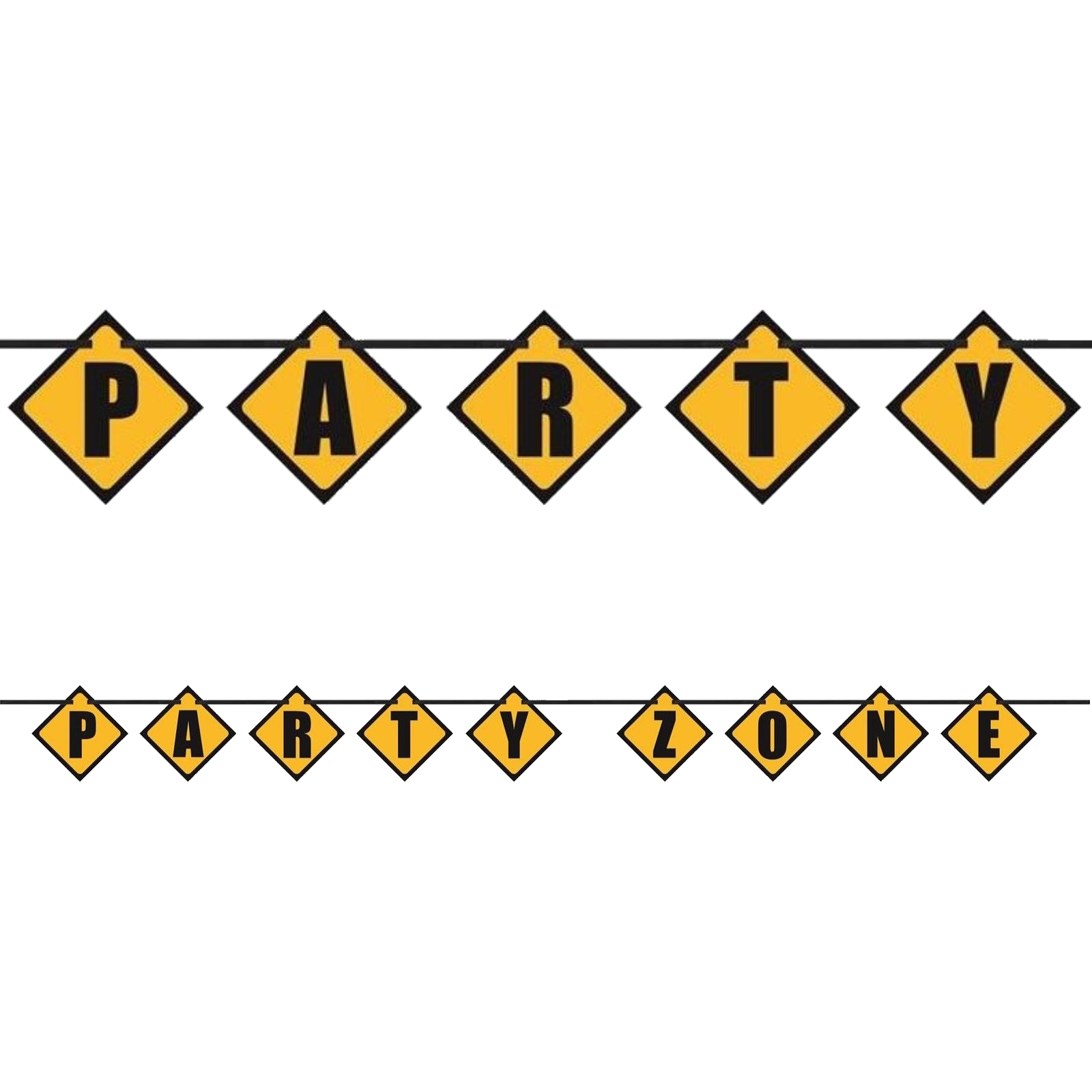 Construction Party Garland Banner