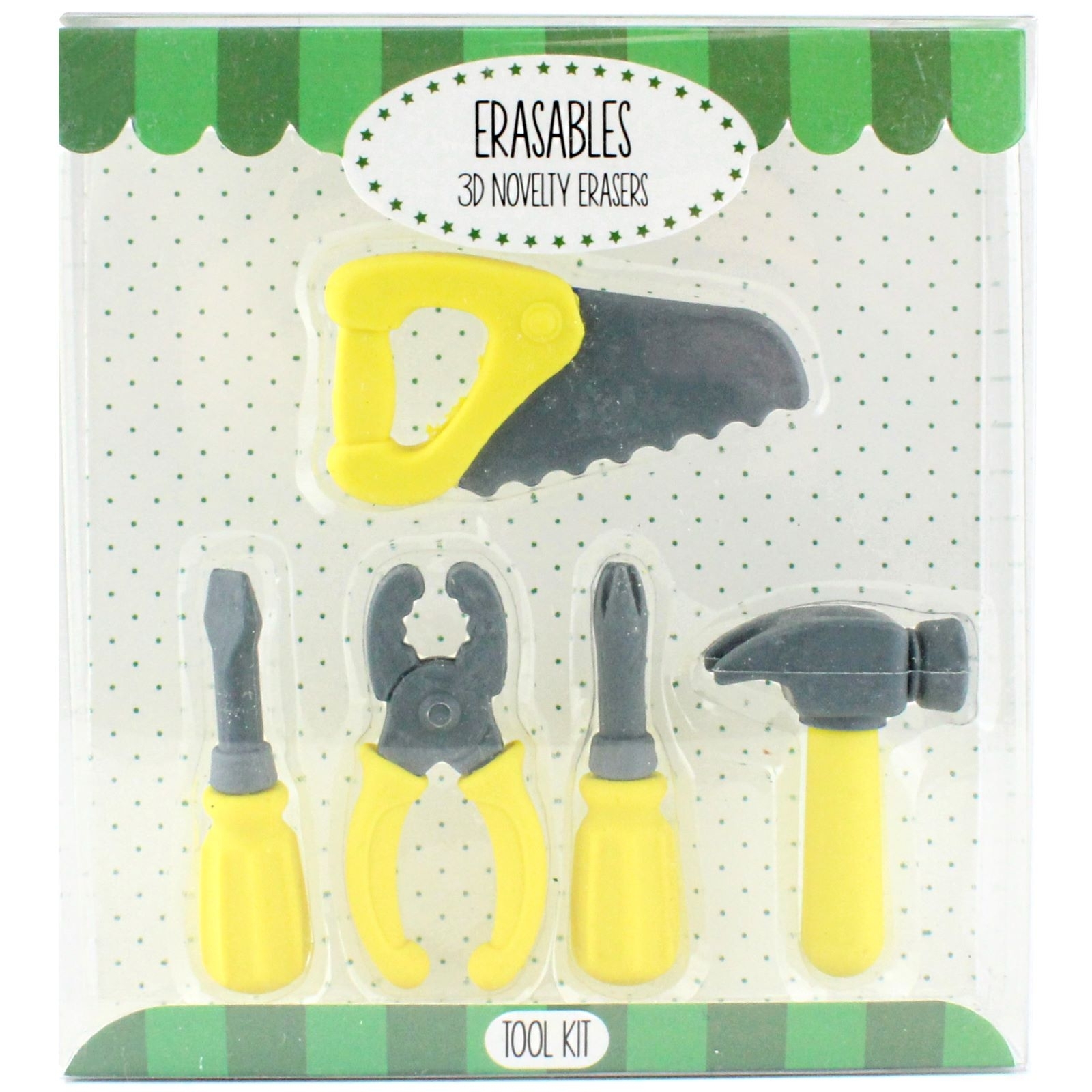 3D Construction Tool Erasers (Set of 5)