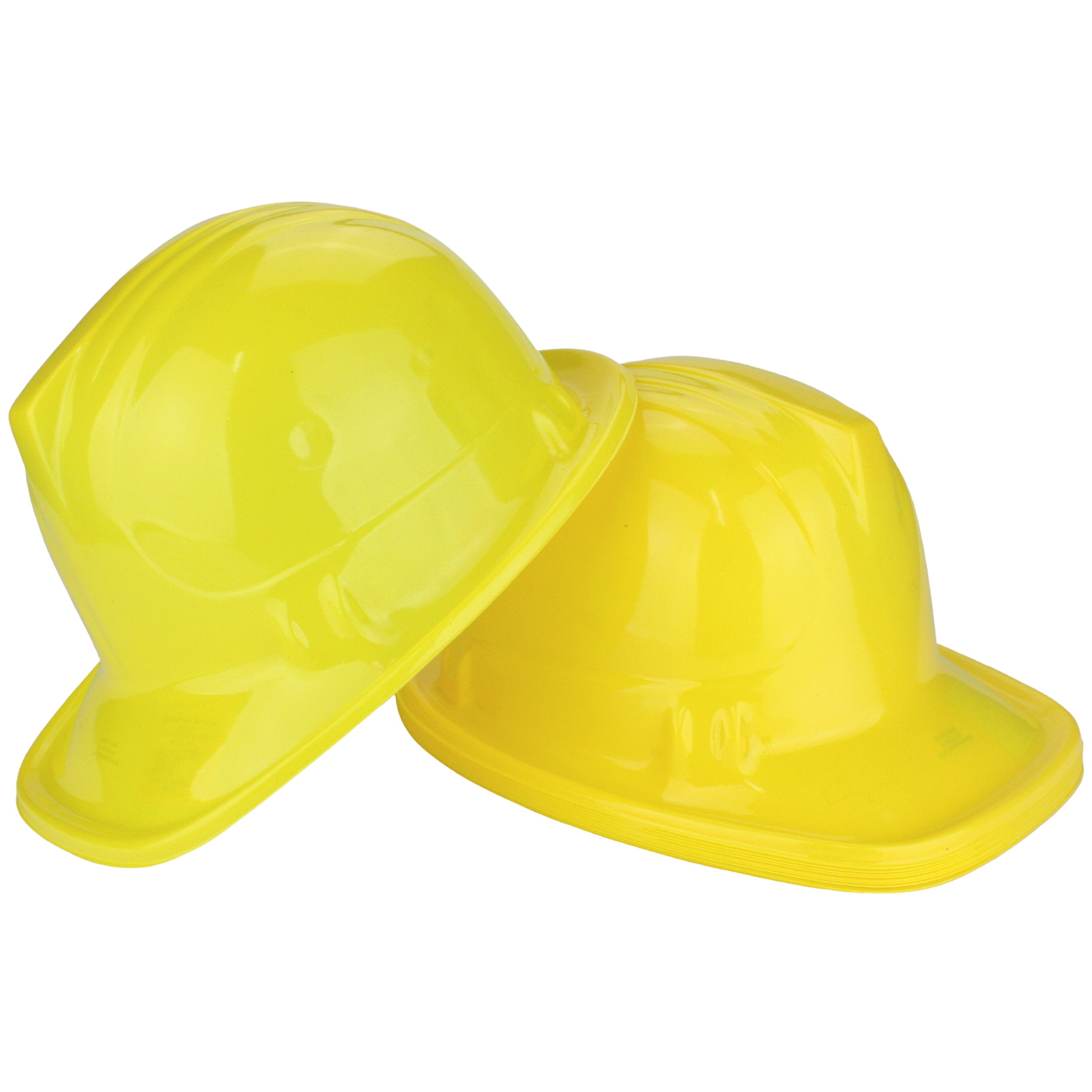 Construction Yellow Large Child Plastic Hats 56cm (Pack of 12)