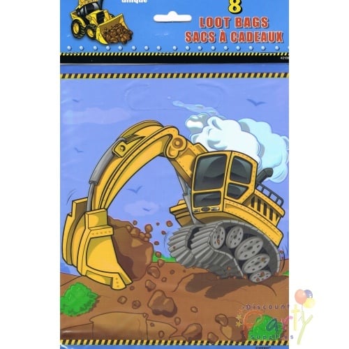 Construction Lolly/Treat Bags (Pack of 8)