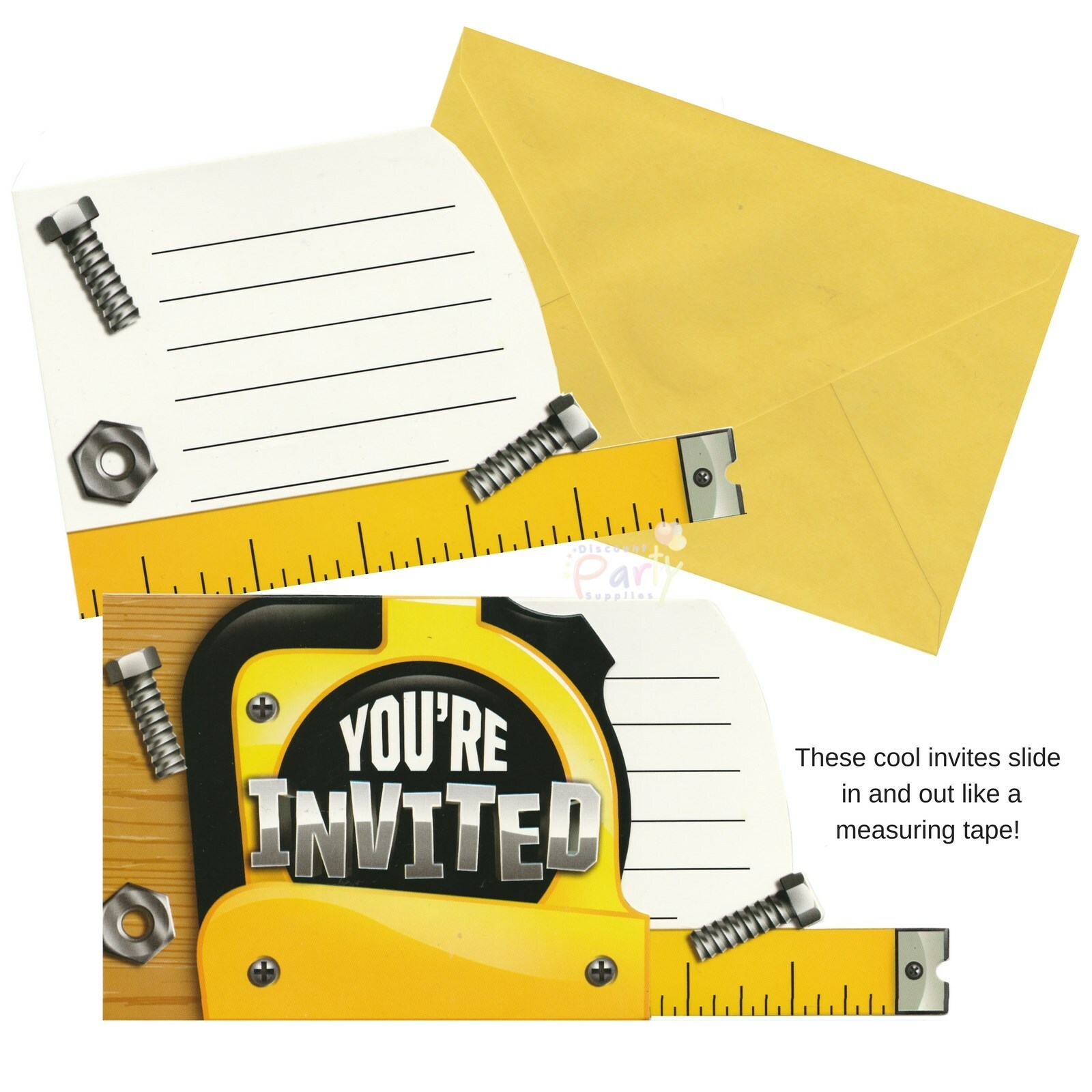 Handyman Invitations (Pack of 8)