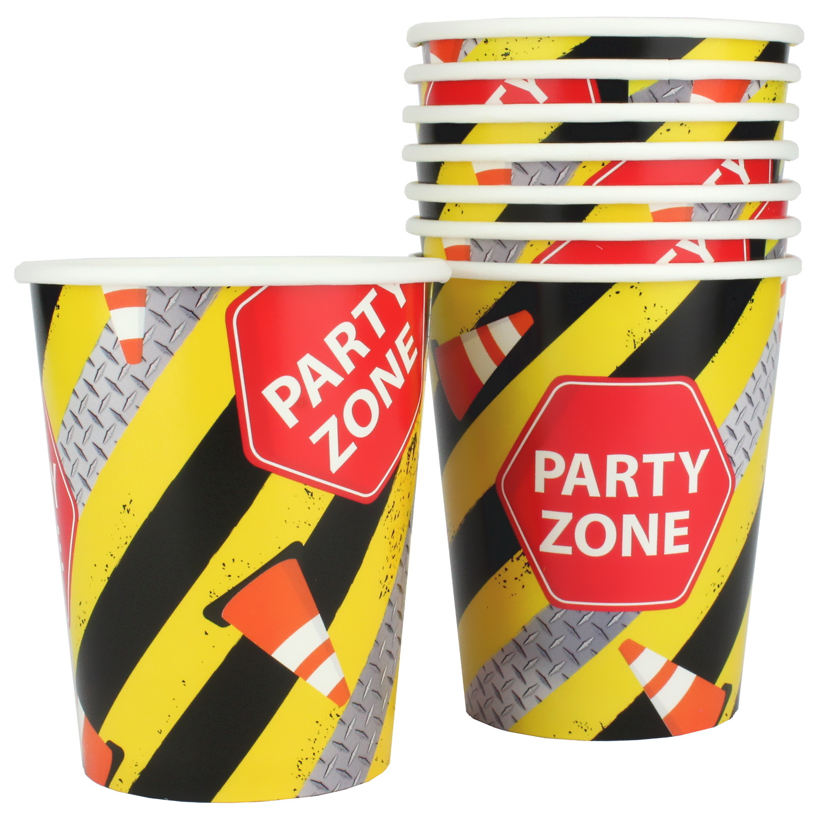 Construction Trucks Paper Cups (Pack of 8)