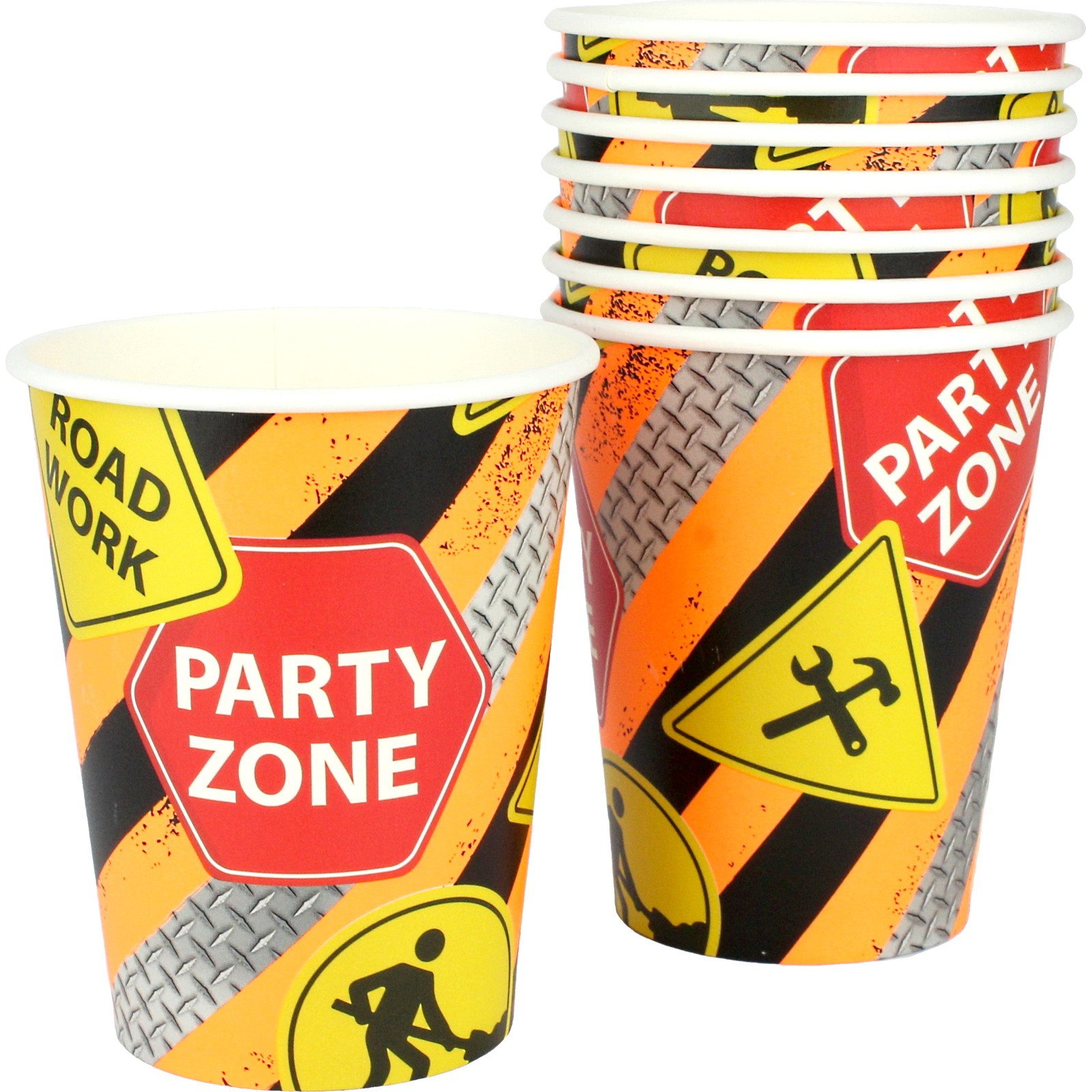 Construction Truck Party Paper Cups (Pack of 8)