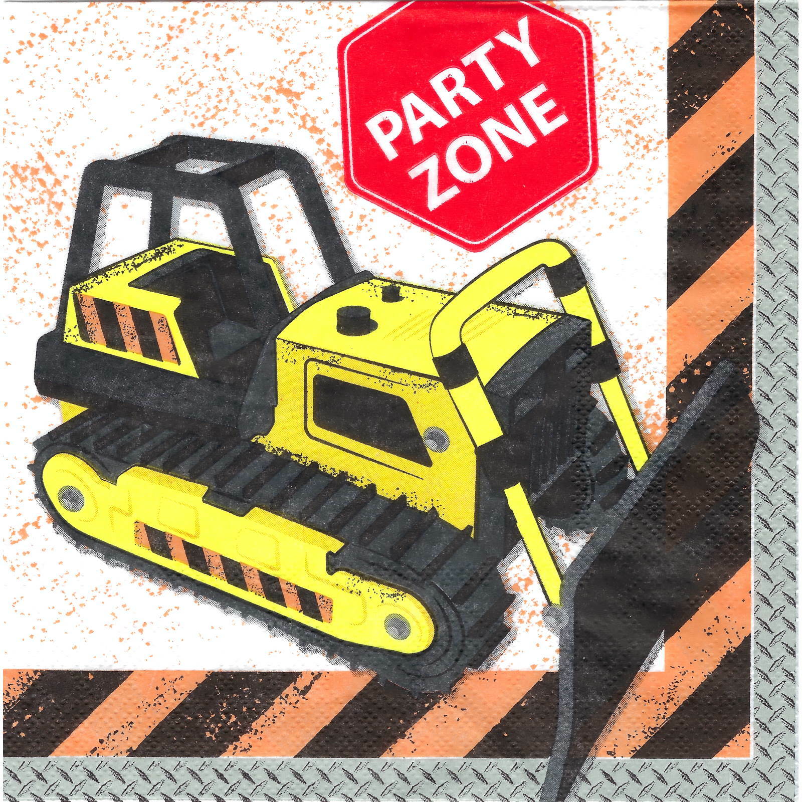 Construction Truck Party Large Napkins / Serviettes (Pack of 20)