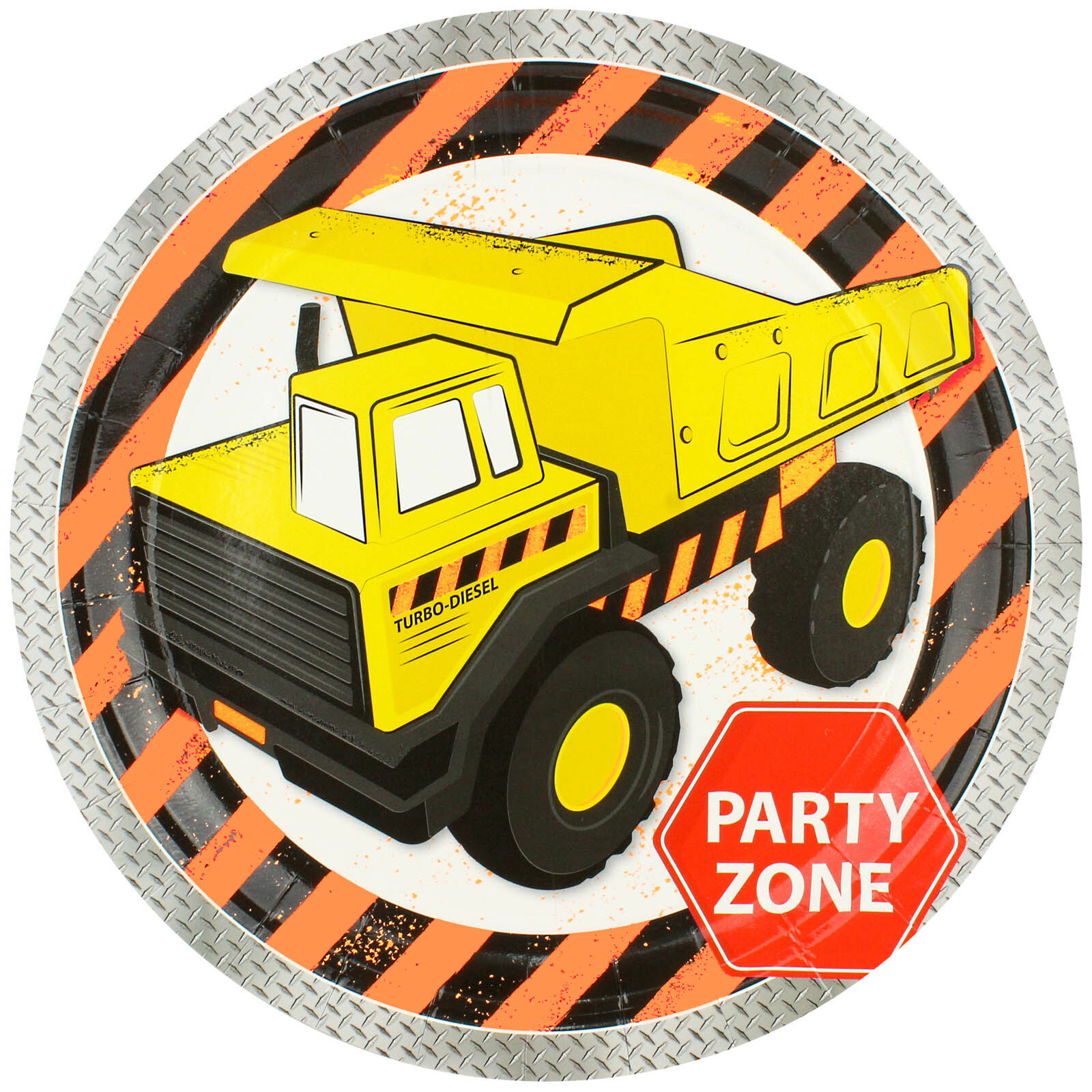 Construction Truck Party Large Paper Plates (Pack of 8)