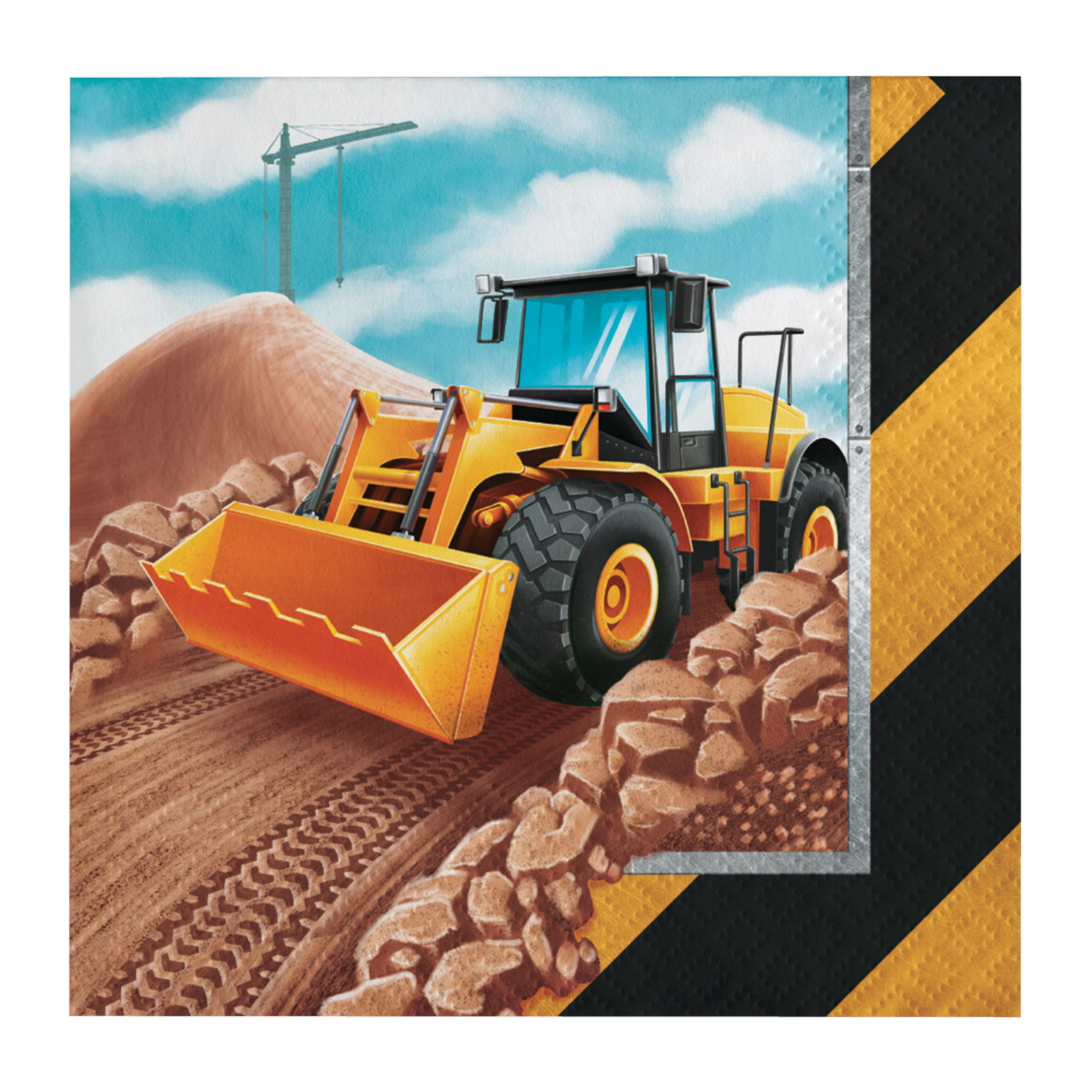 Big Dig Construction Small Paper Napkins / Serviettes (Pack of 16)