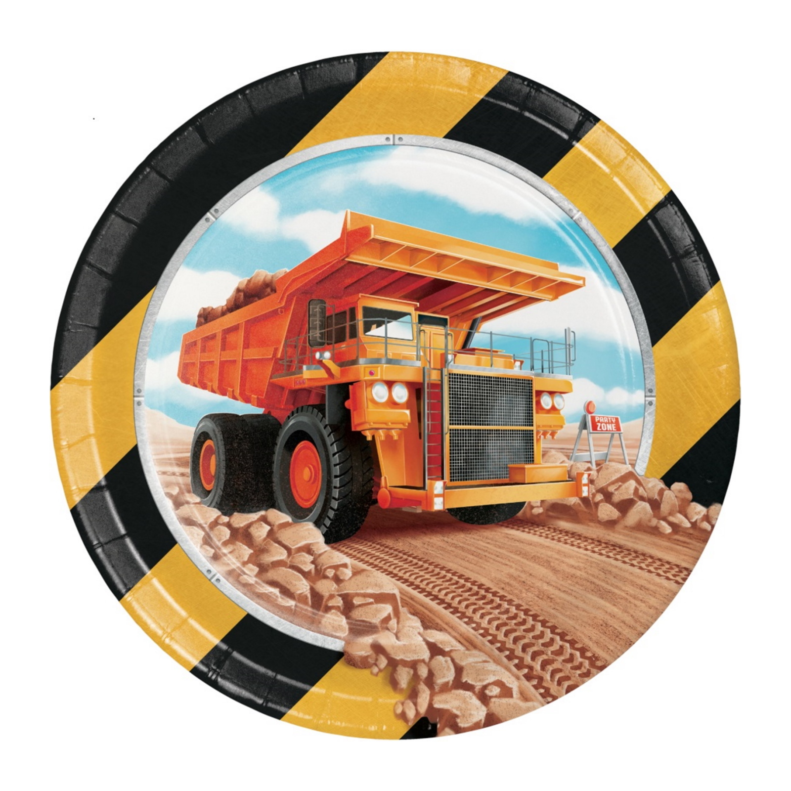 Big Dig Construction Small Paper Plates (Pack of 8)