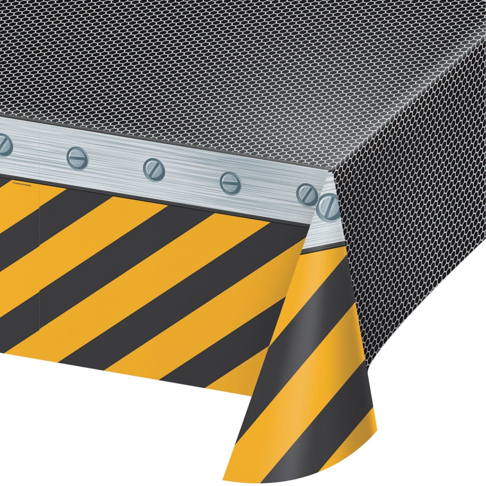 Construction Zone Plastic Tablecloth