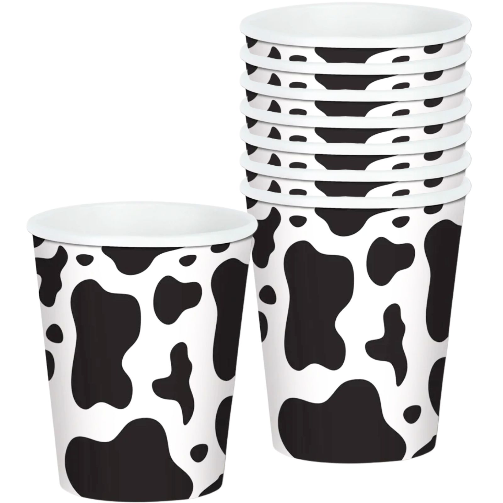 Cow Print Paper Cups (Pack of 8)