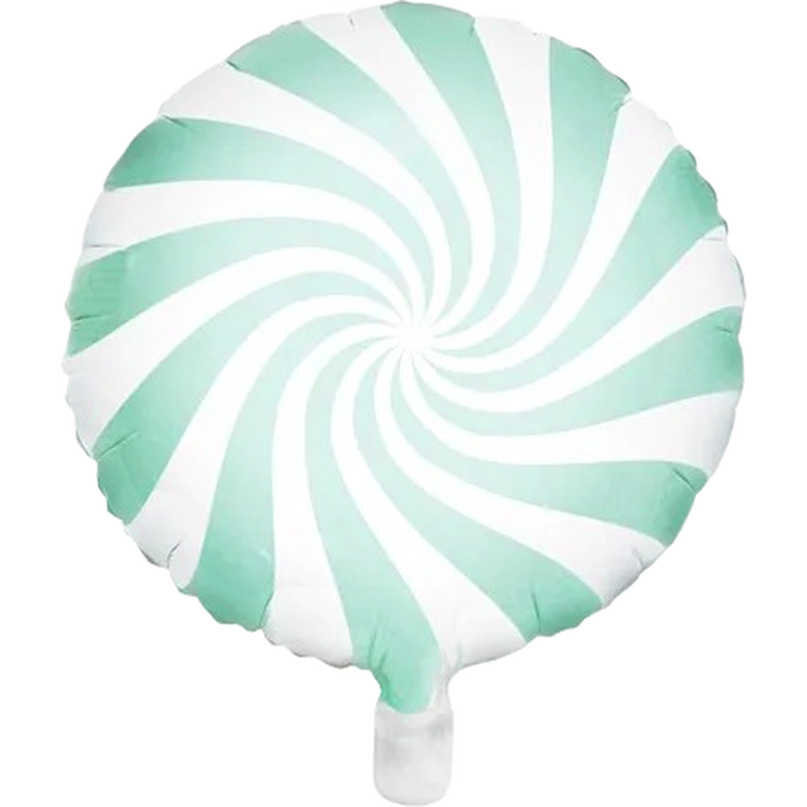 Pastel Mint and White Candy Swirl Round Foil Helium Balloon