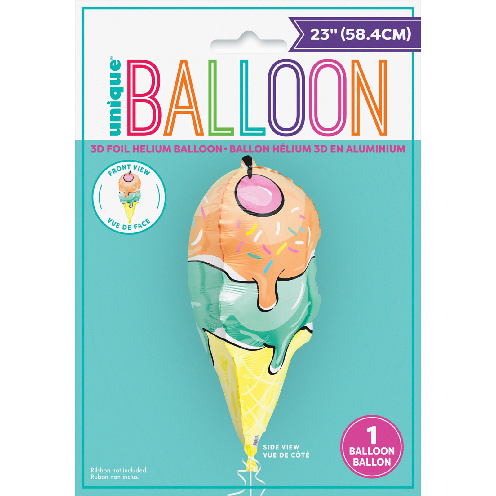 Rainbow Birthday Sweets 3D Helium Foil Balloon 58cm Candy Shoppe