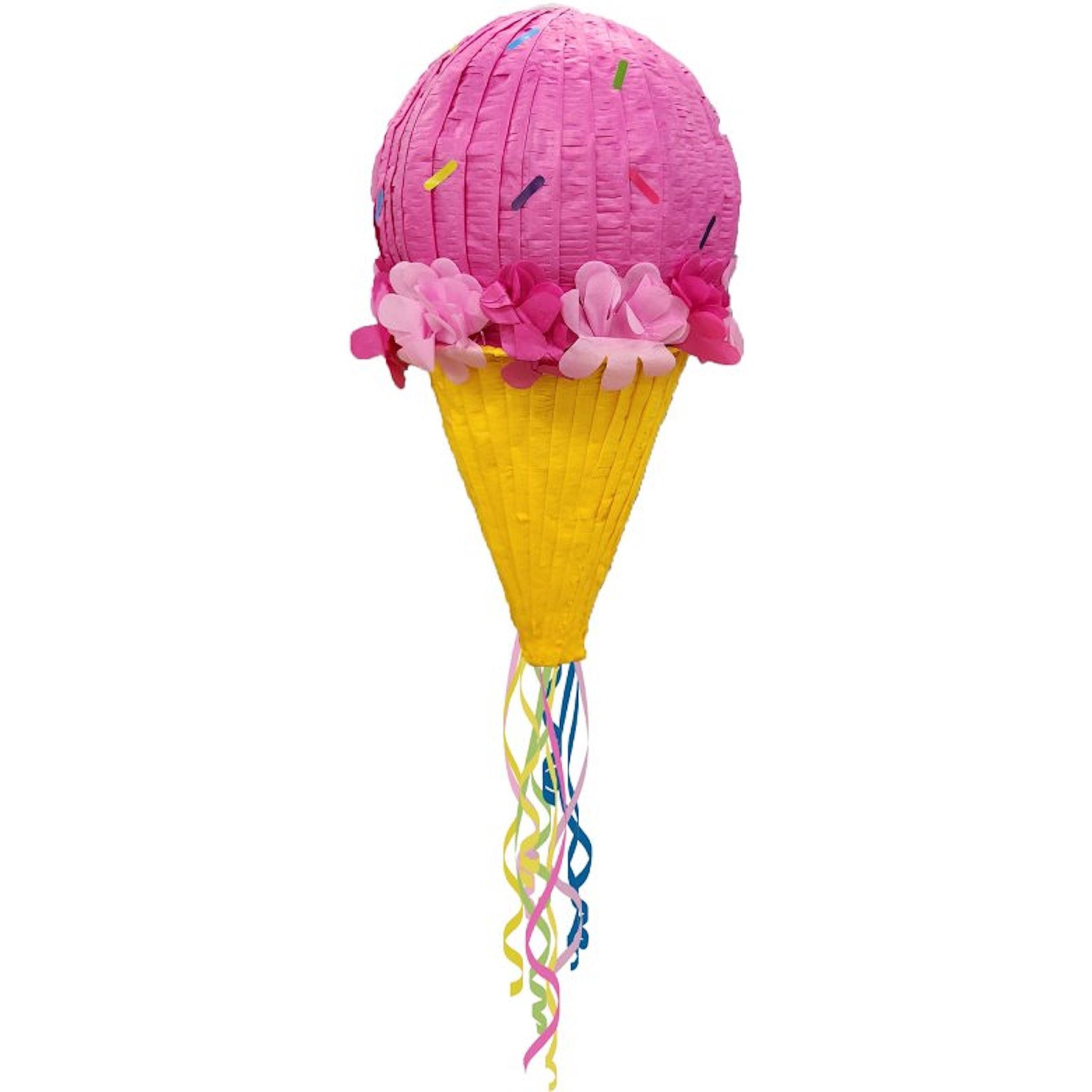 Sprinkle Ice Cream Cone 3D Pull String Pinata