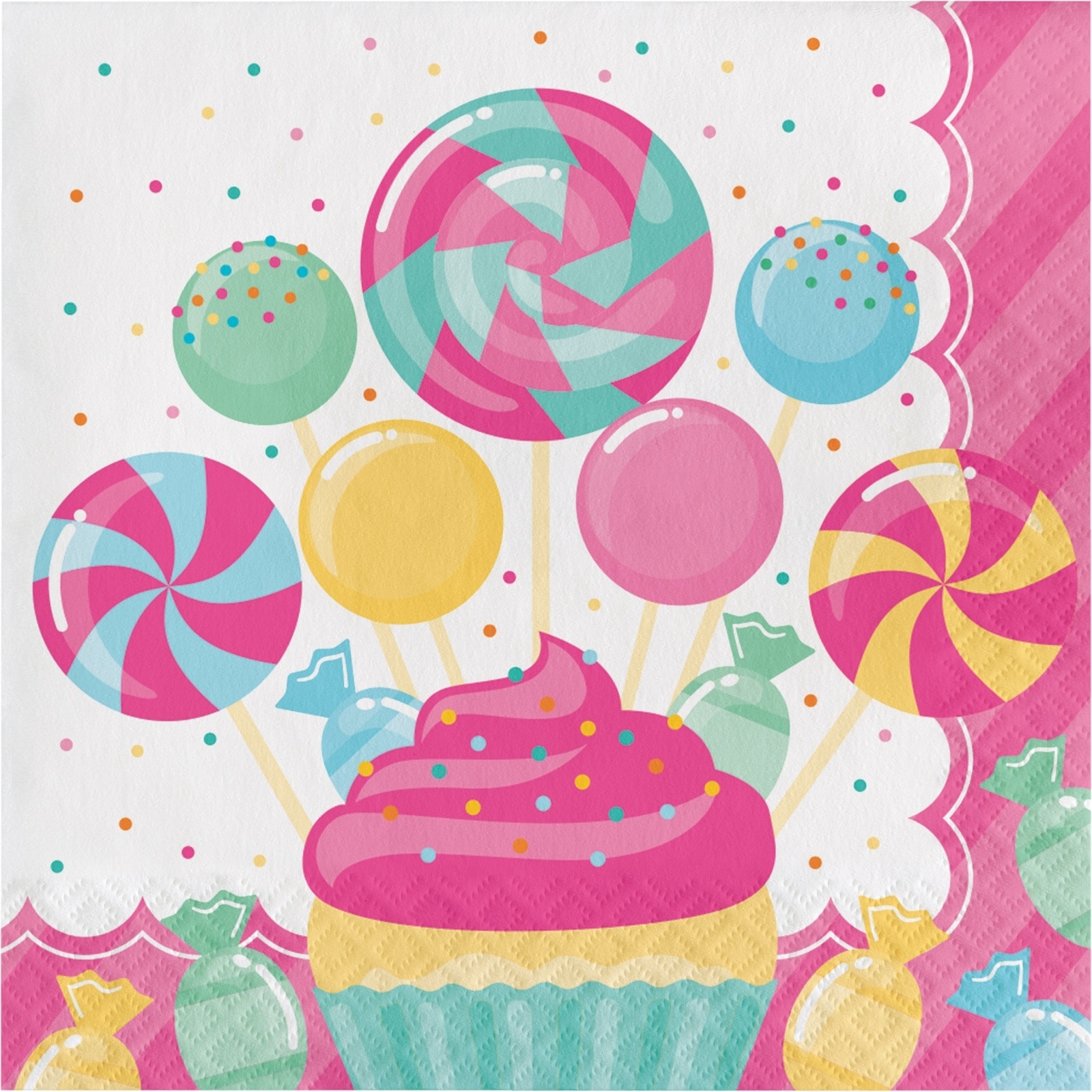 Candy Bouquet Large Napkins / Serviettes (Pack of 16)