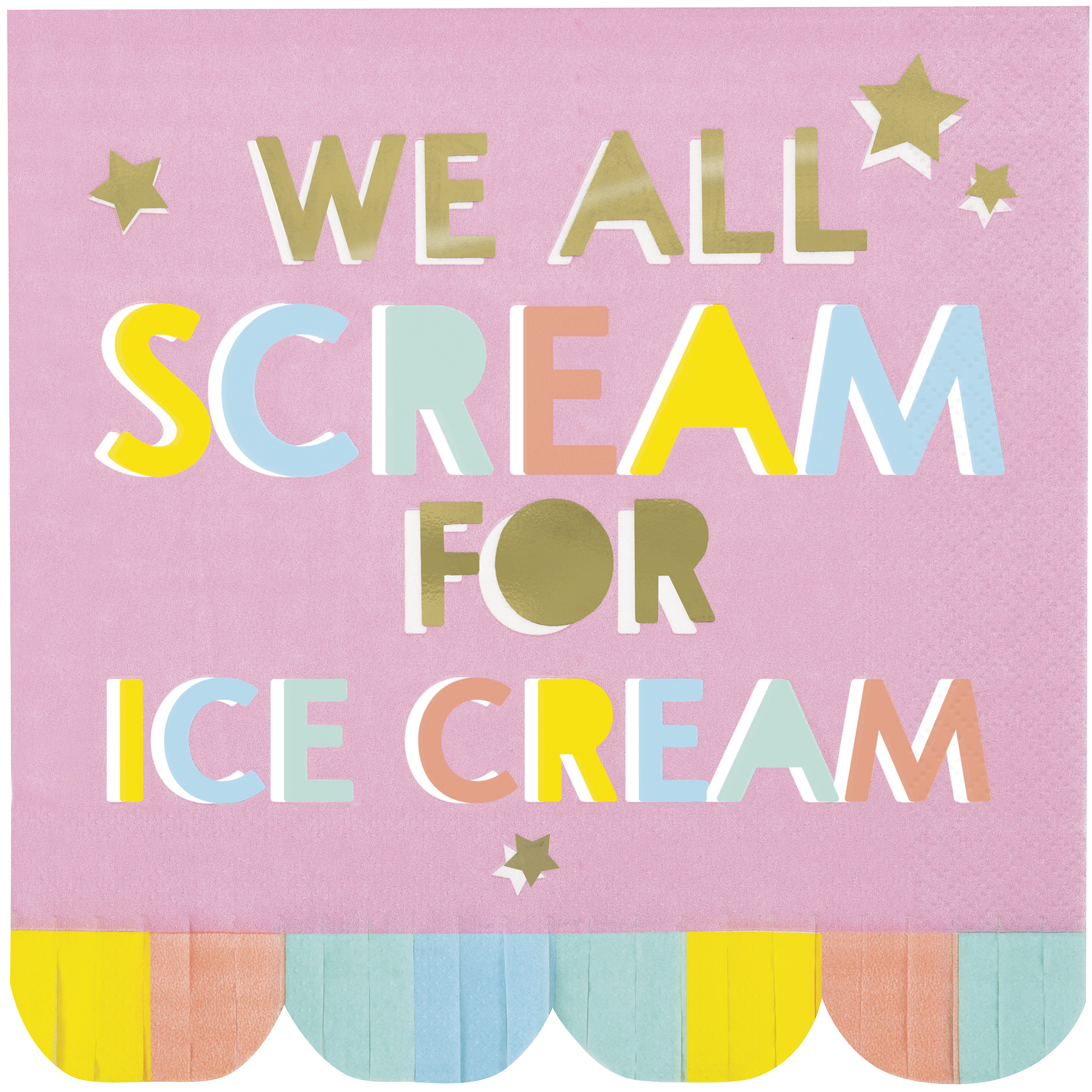 Pastel Ice Cream Large Napkins / Serviettes (Pack of 16) 