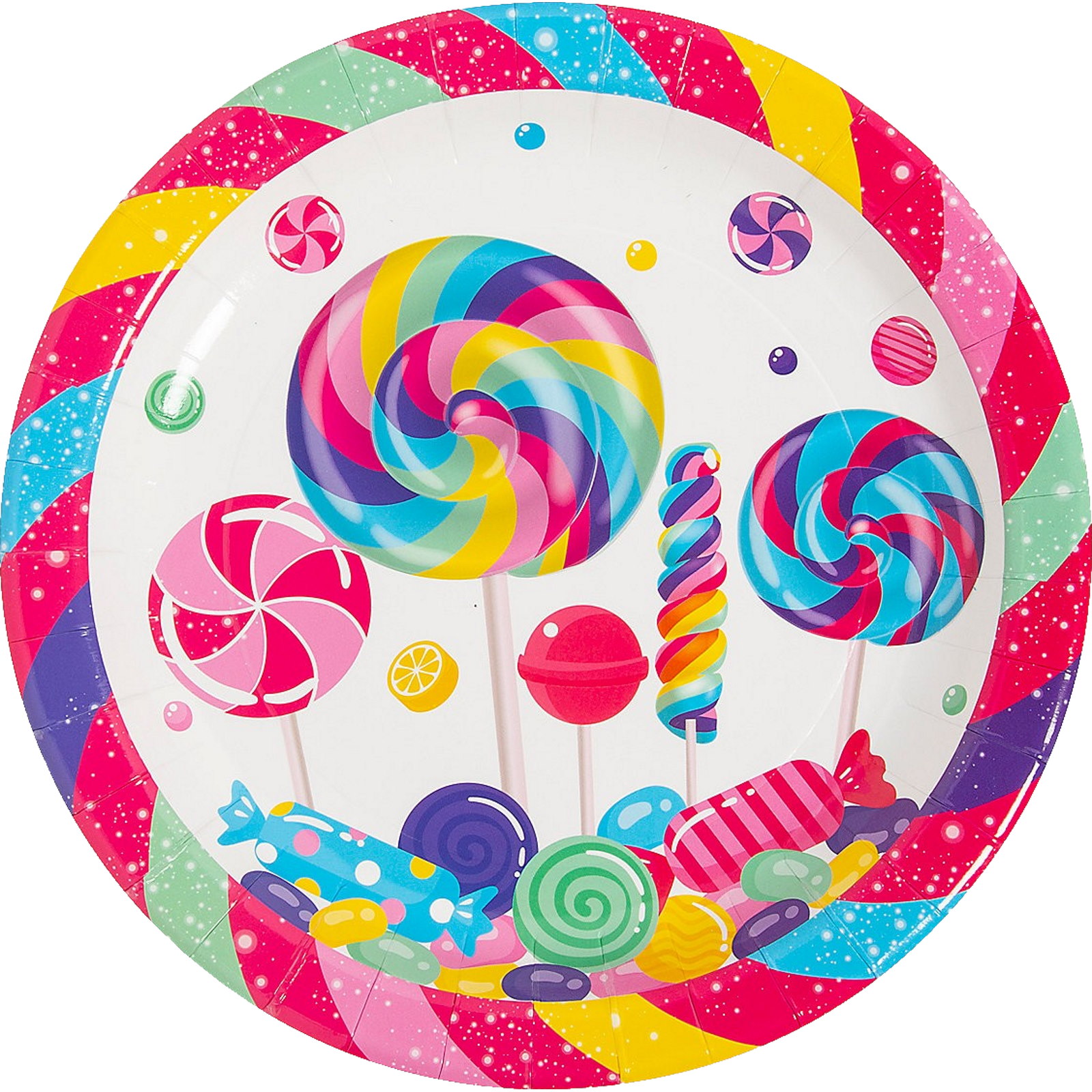 Candy World Large Paper Plates (Pack of 8)