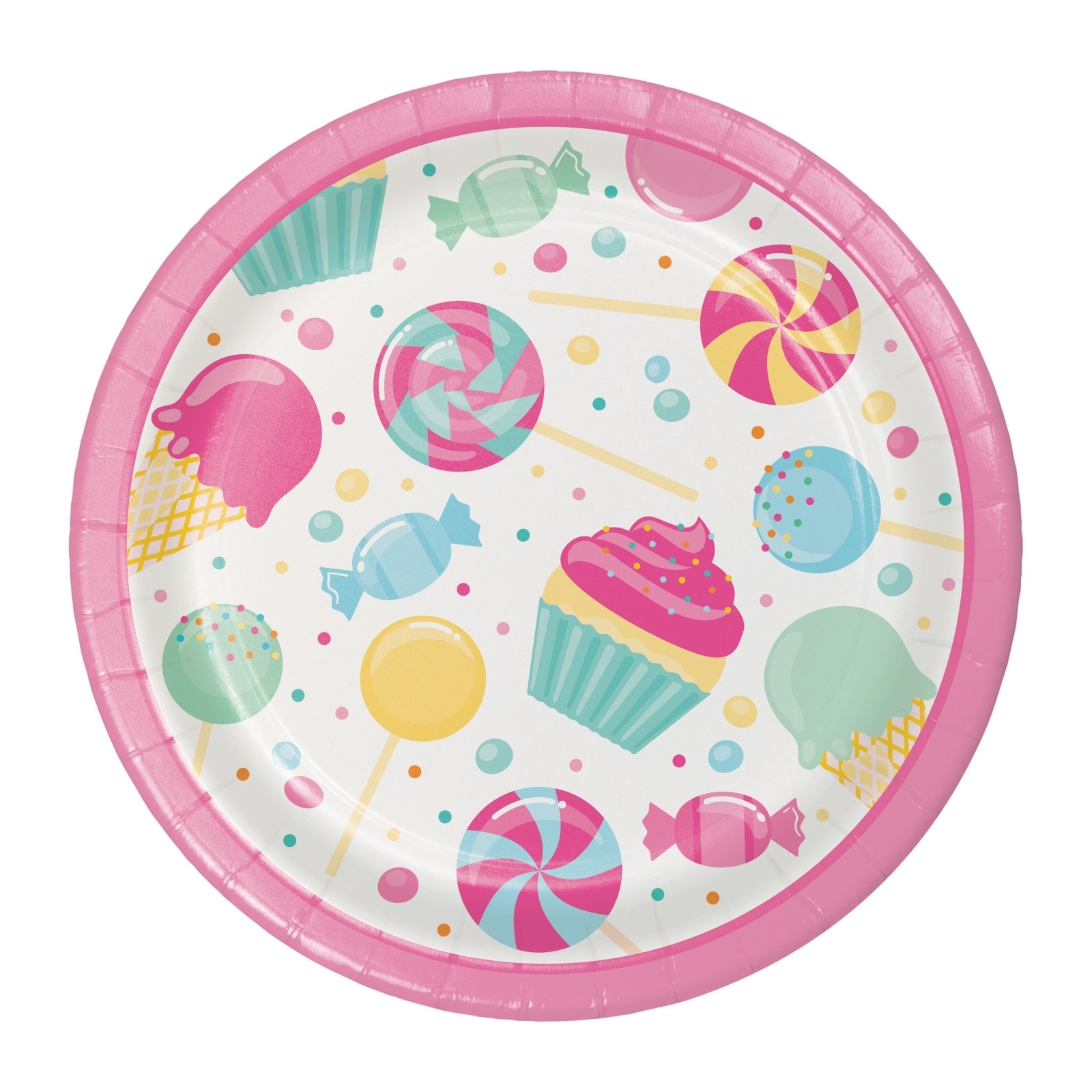 Candy Bouquet Small Paper Plates (Pack of 8)