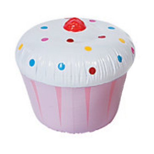Inflatable Pink and White Cupcake 40cm