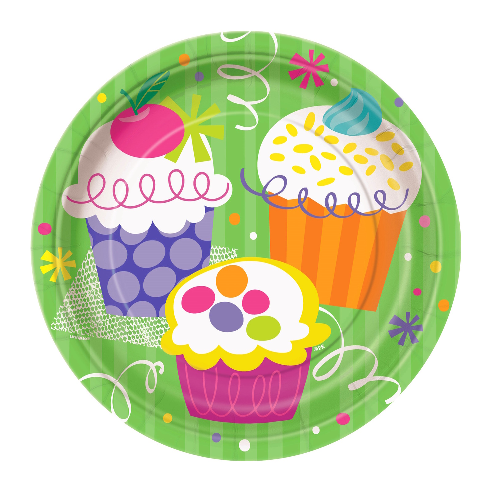 Cupcake Party Small Paper Plates (Pack of 8) 