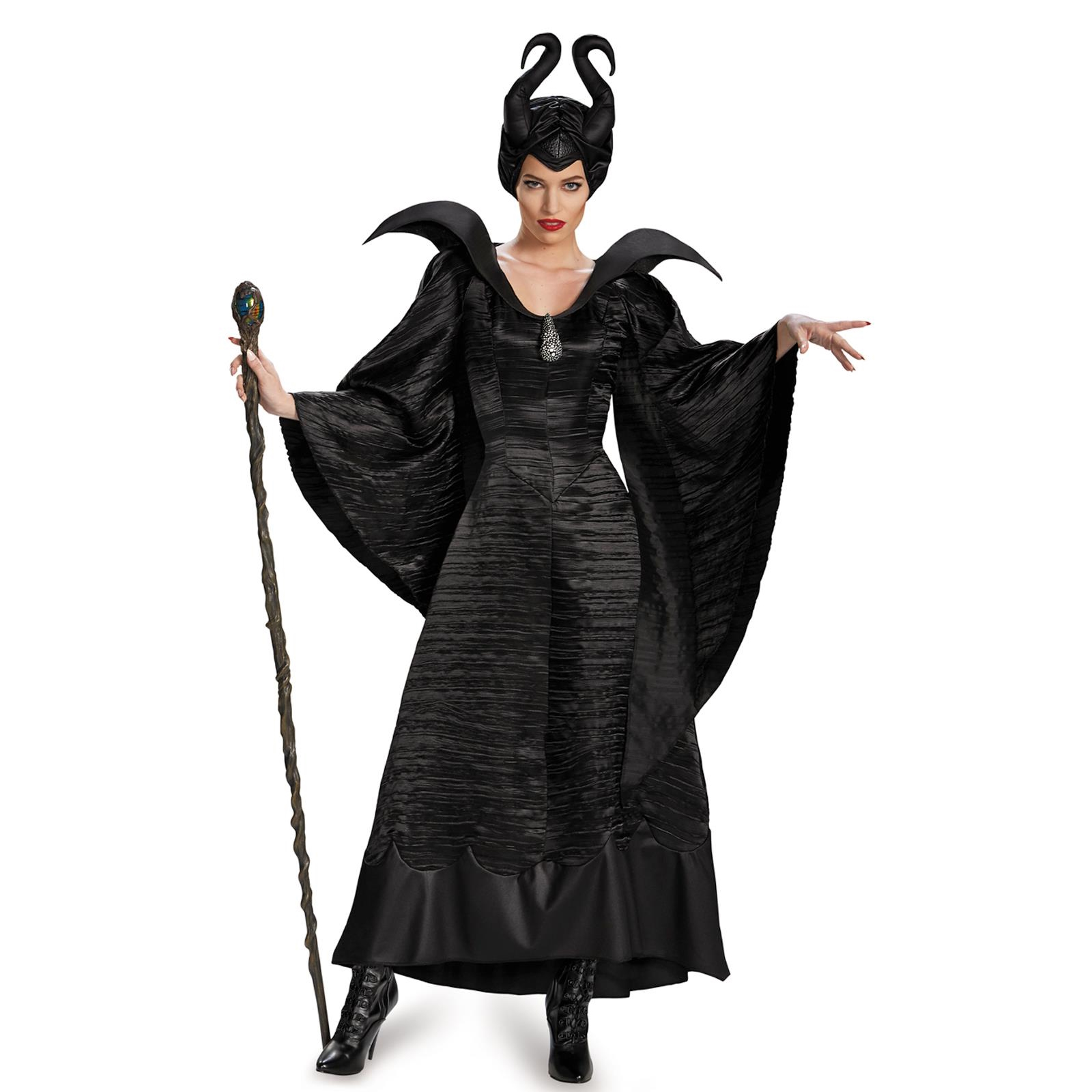 Maleficent Deluxe Christening Black Gown Adult Costume Small