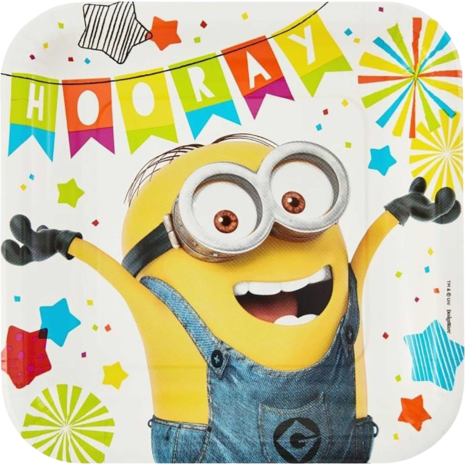 Despicable Me 3 Large Square Paper Plates (Pack of 8) 