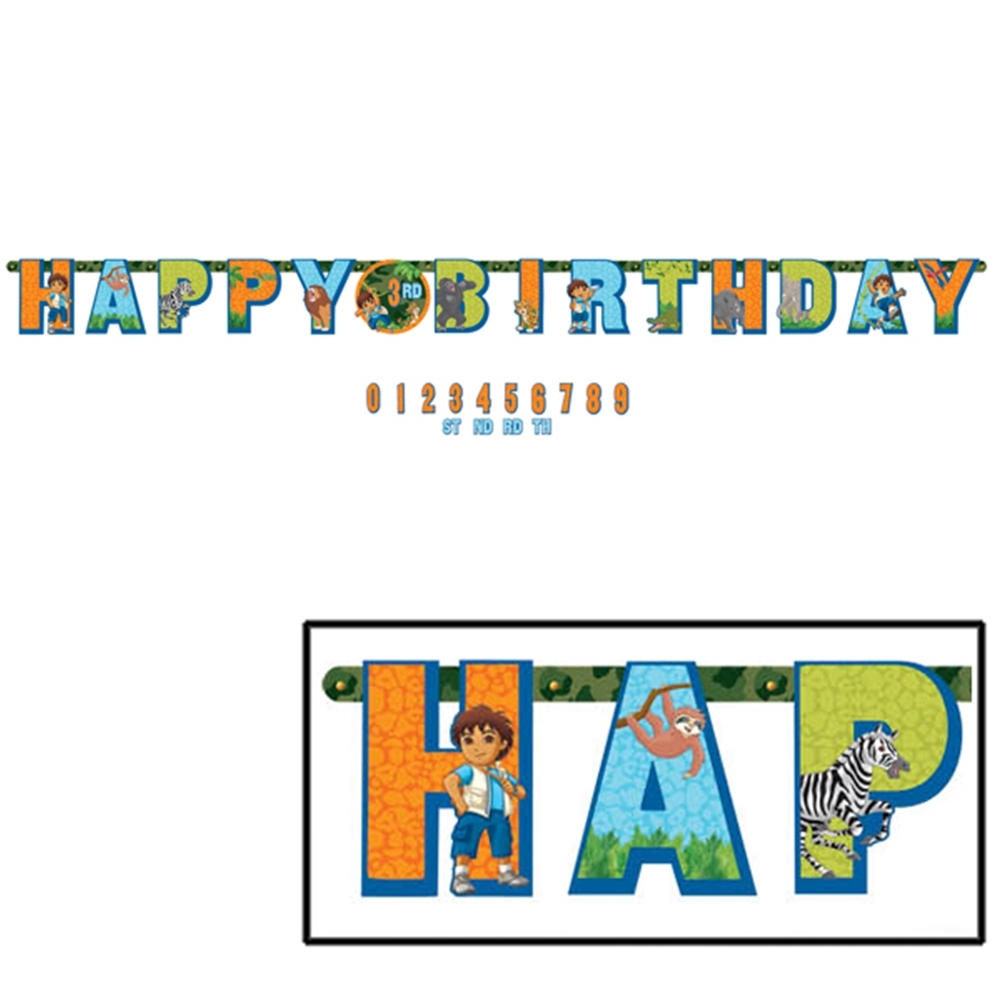 Go Diego Go Jumbo Add an Age Banner Kit