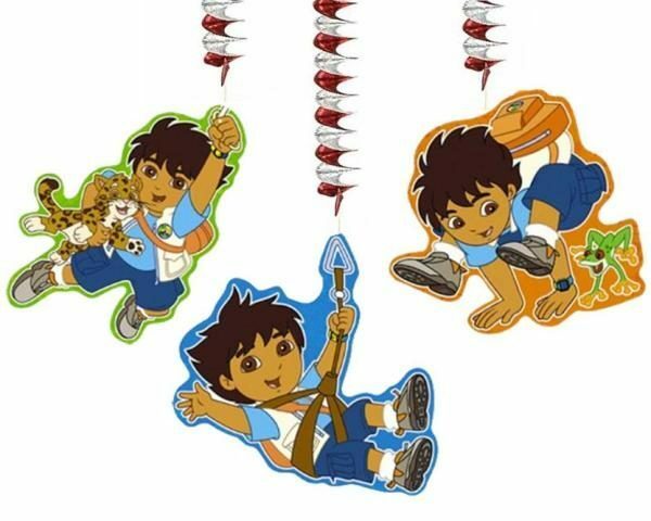 Go Diego Go Dangling Decorations (Pack of 3)