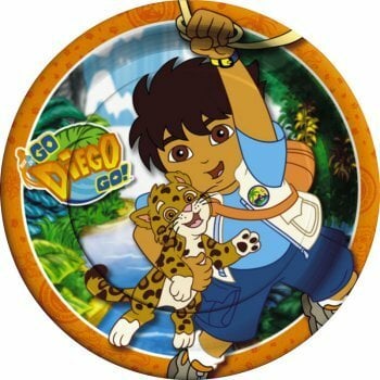 Go Diego Go Large Paper Plates (Pack of 8)