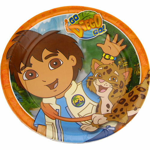 Go Diego Go Small Paper Plates (Pack of 8)