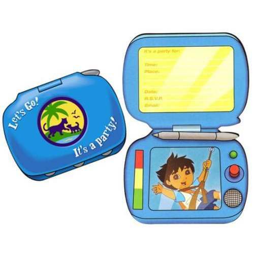 Go Diego Go Party Invitations (Pack of 8)