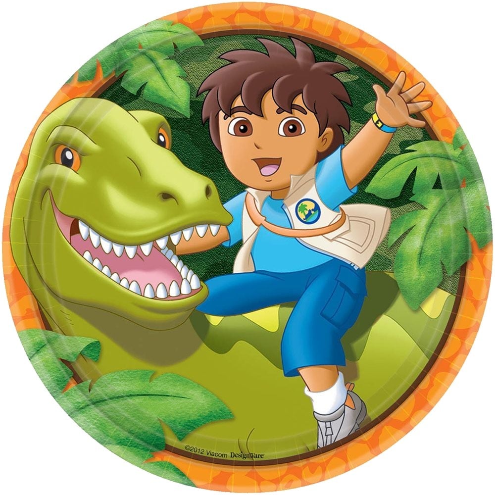 Go Diego Go Large Paper Plates (Pack of 8)