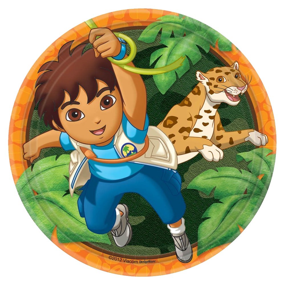 Go Diego Go Small Paper Plates (Pack of 8)