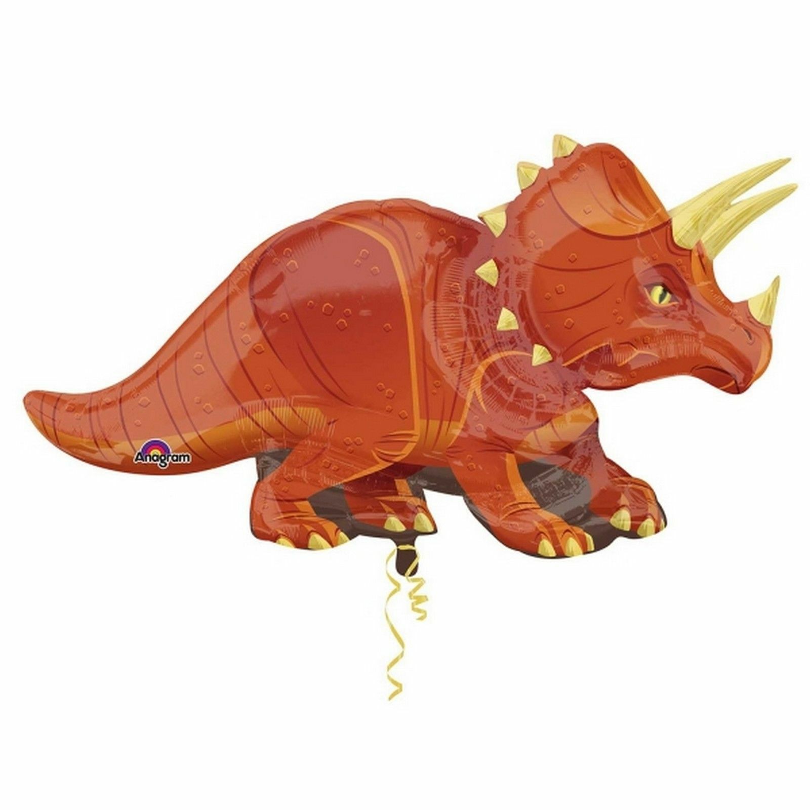 Brown Triceratops Supershape Helium Foil Balloon 106cm 
