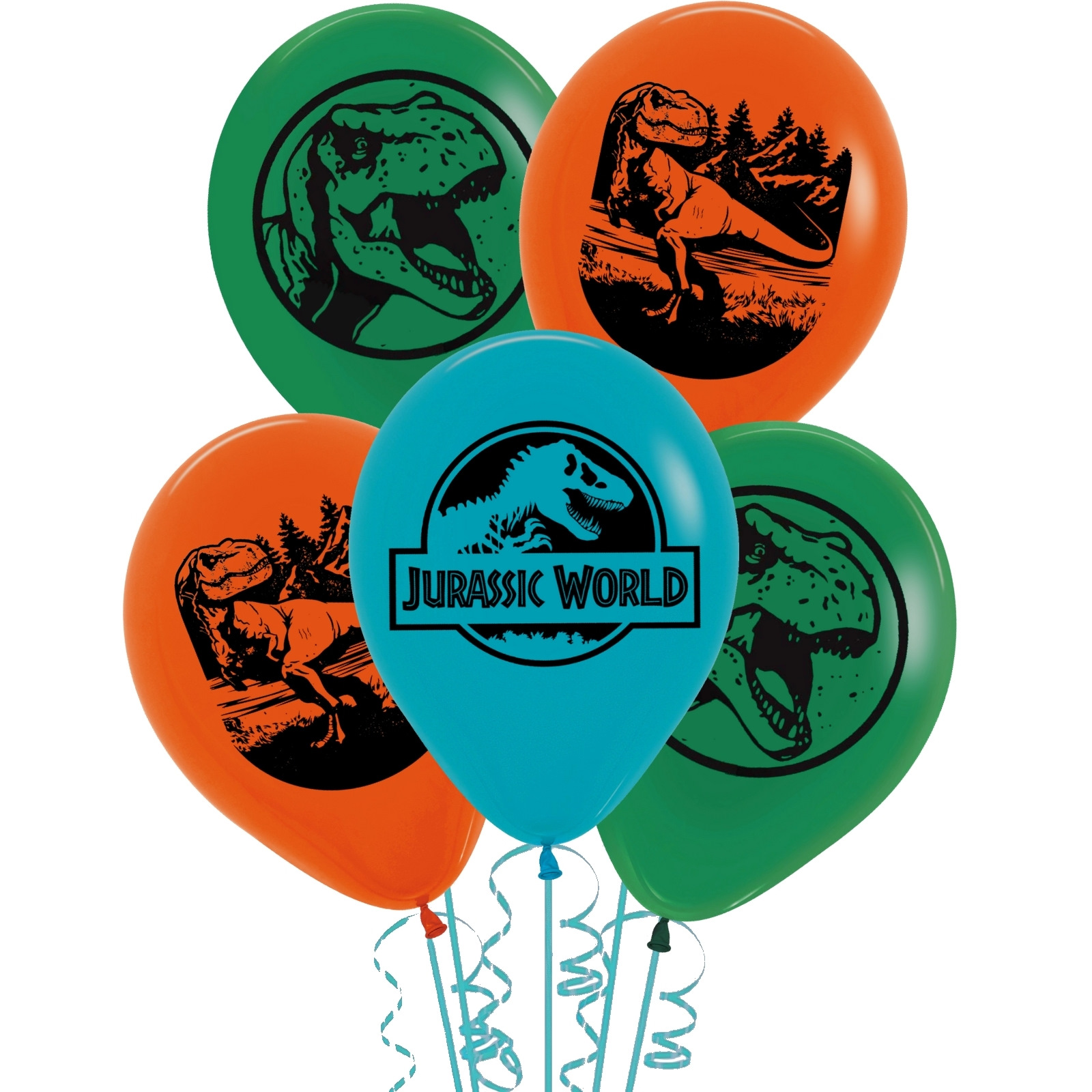 Jurassic Into the Wild Latex Balloons (Pack of 5)