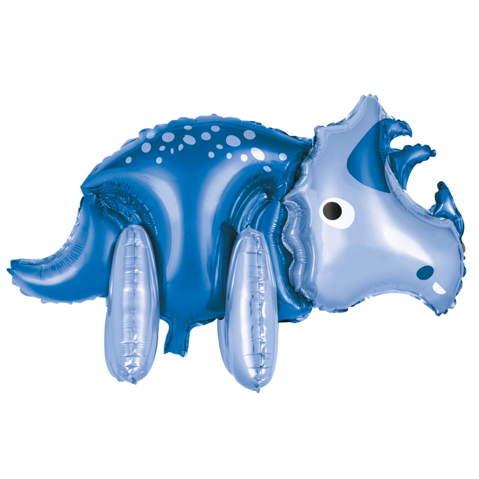 Blue Triceratops Dinosaur Standing Air Fill Balloon 87cm