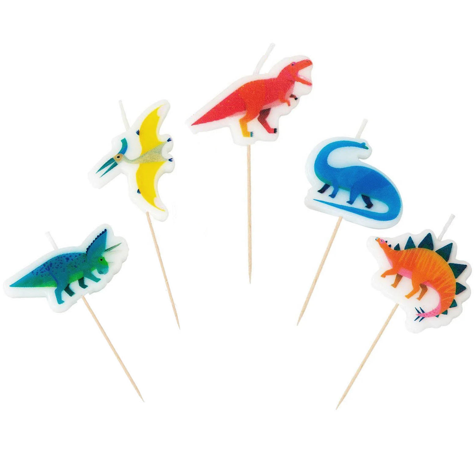 Talking Tables Party Dinosaur Cake Candles (Set of 5) 