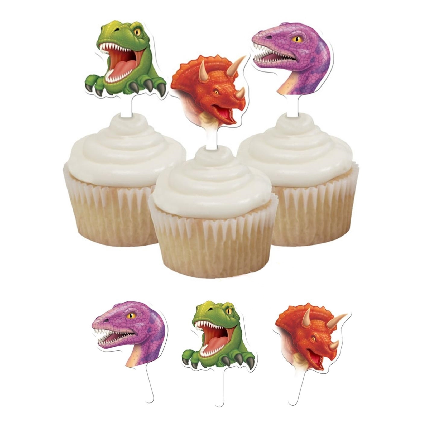 Dino Blast Cupcake Picks (Pack of 12)