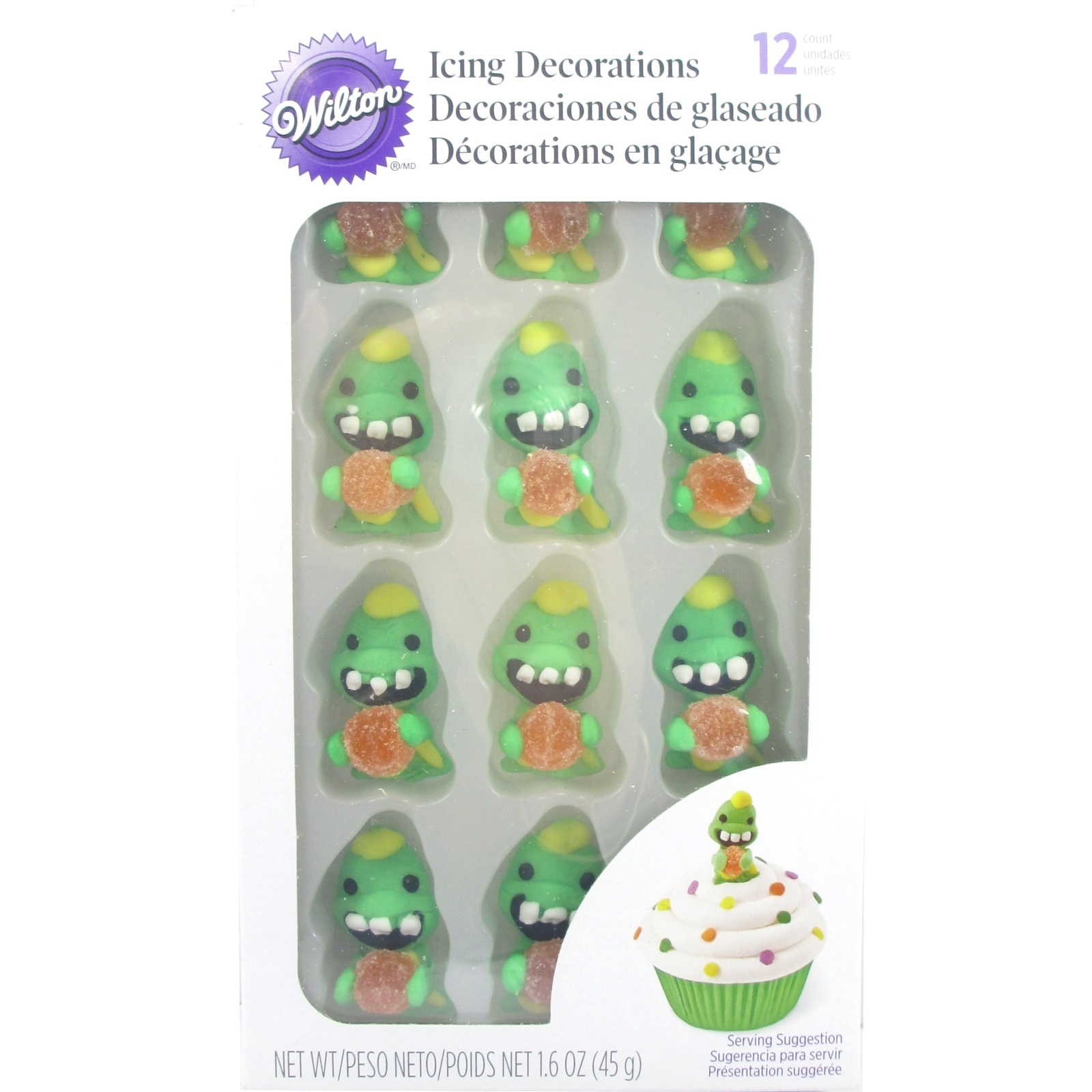 Dinosaur Icing Decorations (Pack of 12)