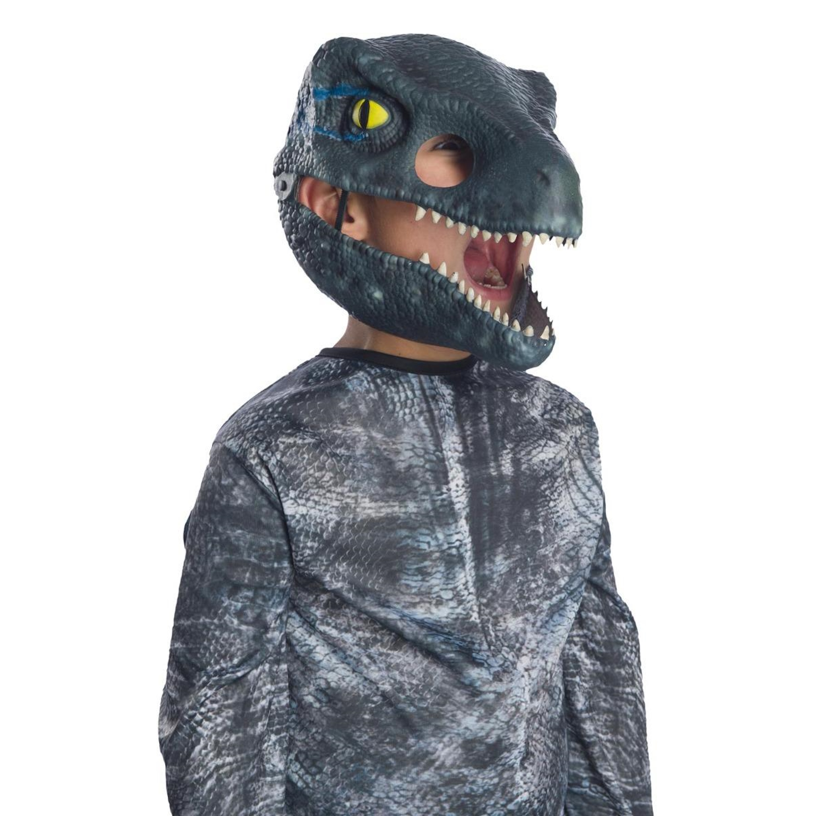 Jurassic World Blue Velociraptor Movable Jaw Child Mask