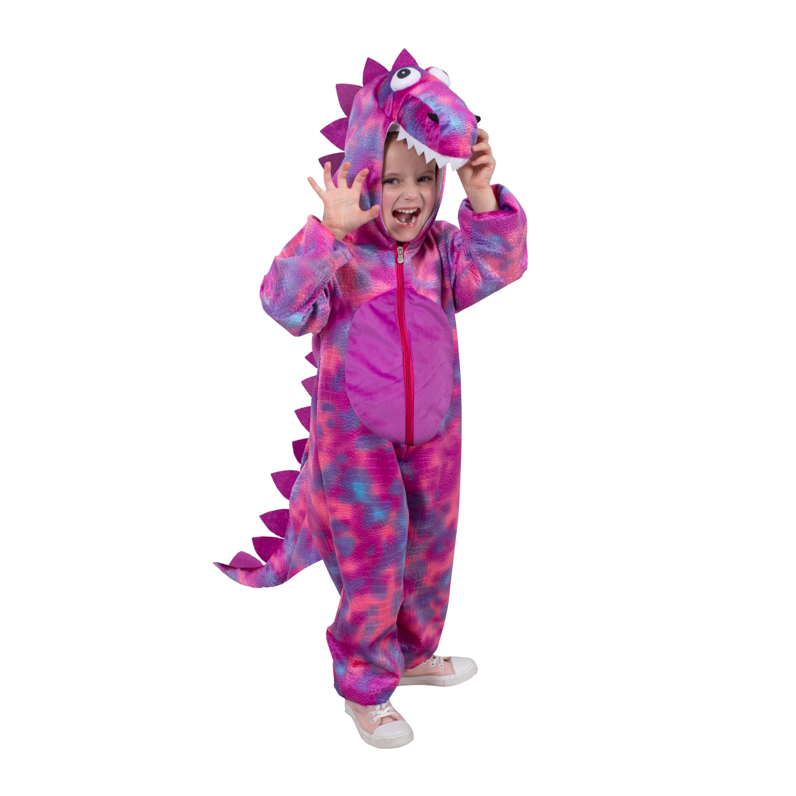 Roaring Rex Pink Dinosaur Girls Costume