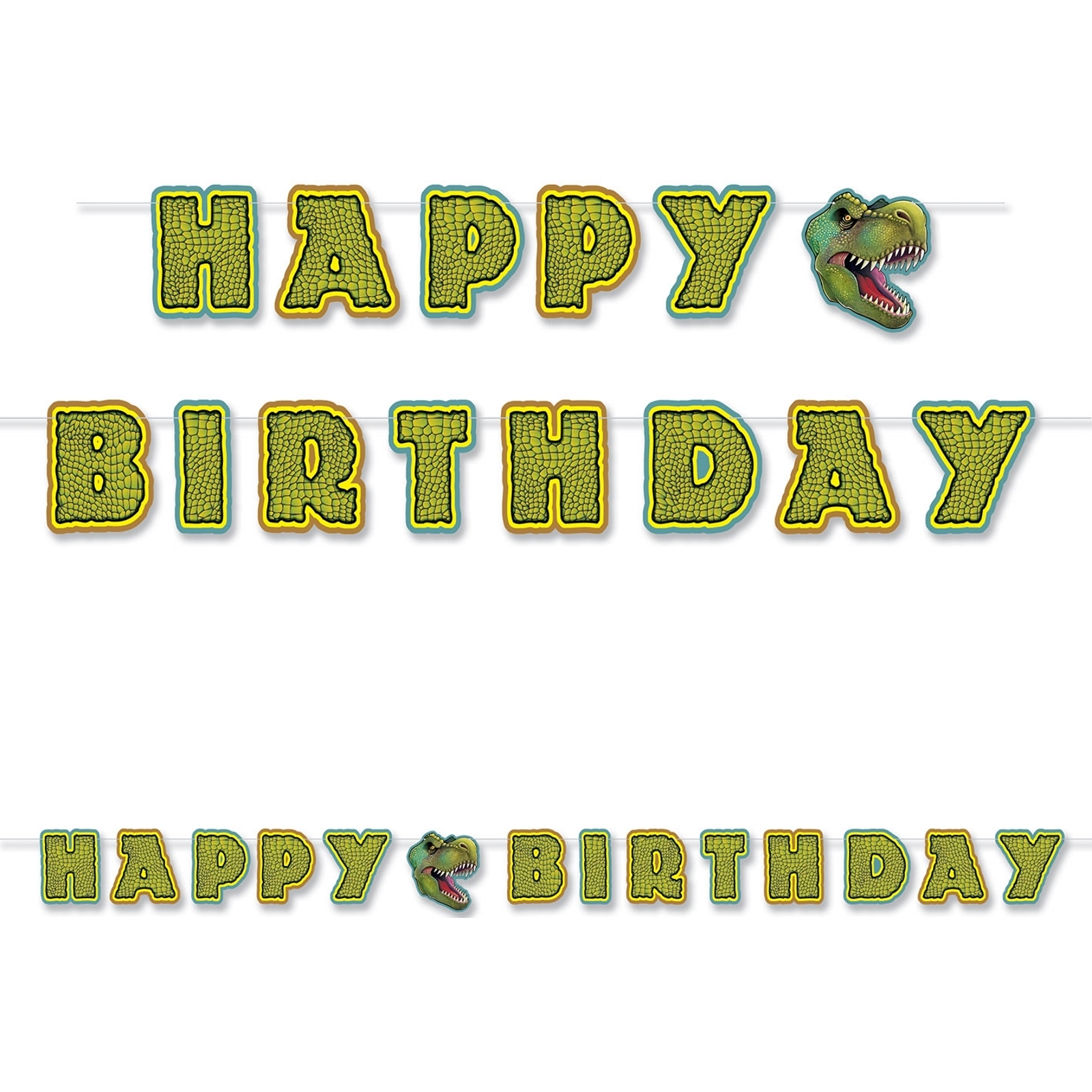 Happy Birthday Dinosaur Garland Banner