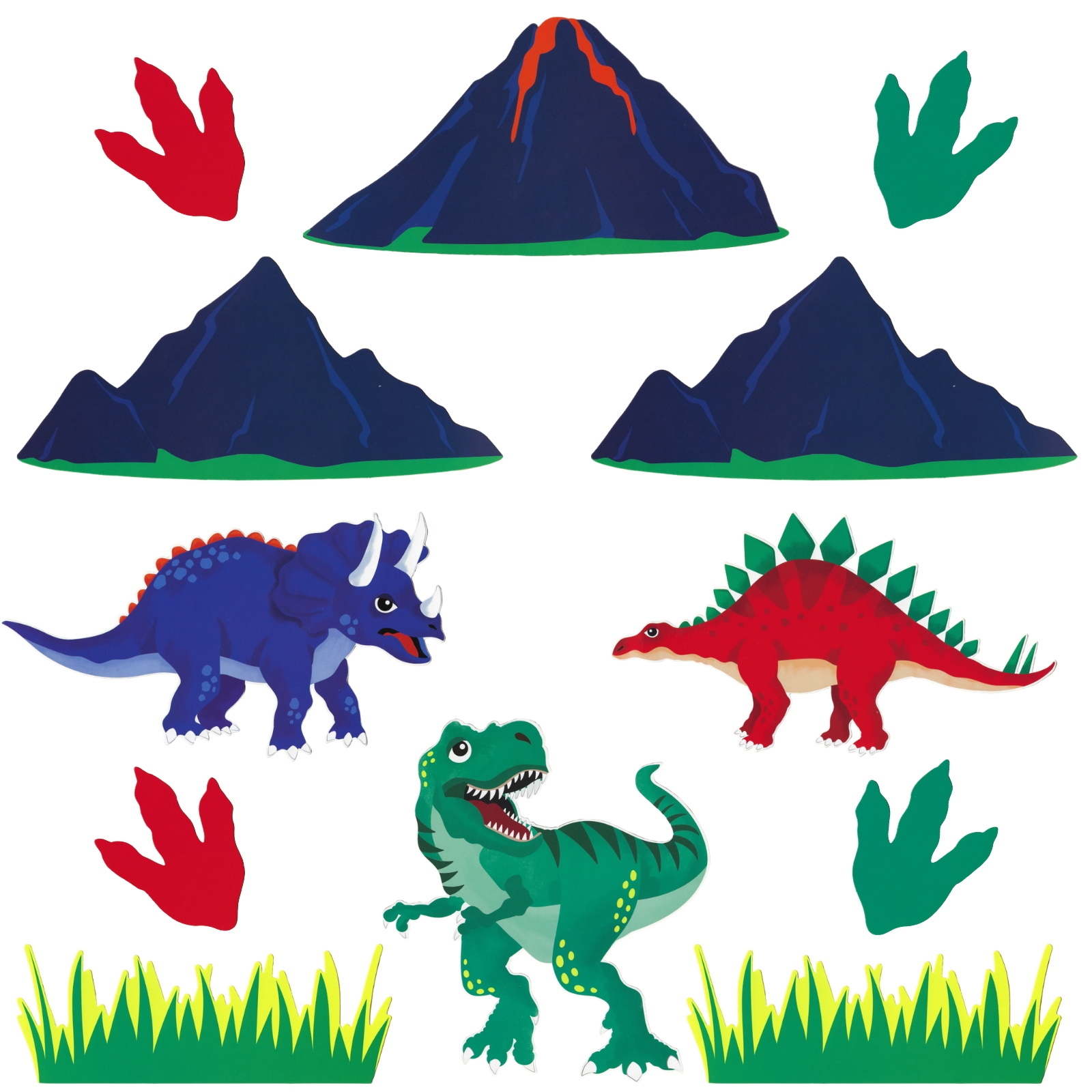 Dino Roar Cutout Wall Decorations (Pack of 12)