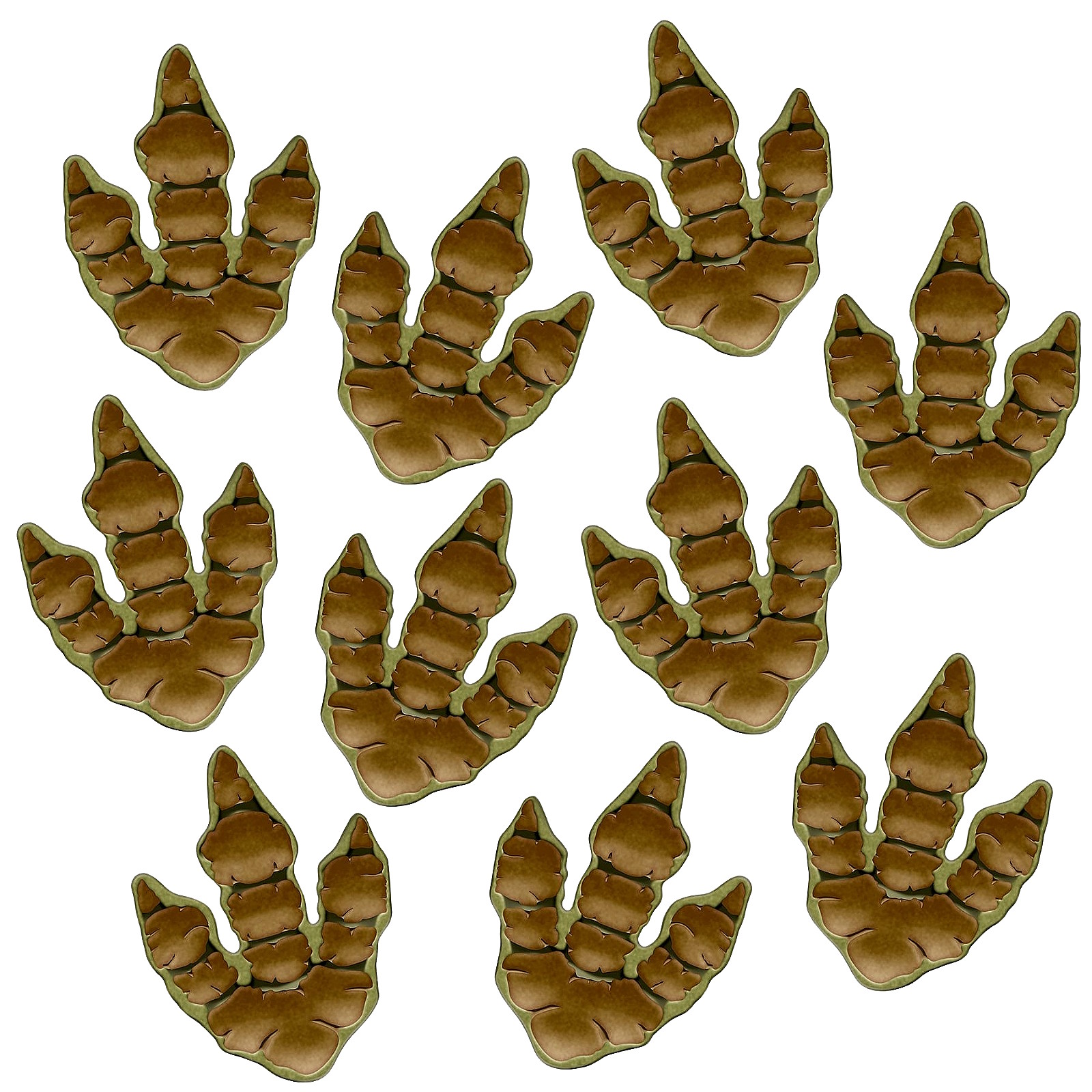 Dinosaur Tracks Peel and Place (Pack of 10) 