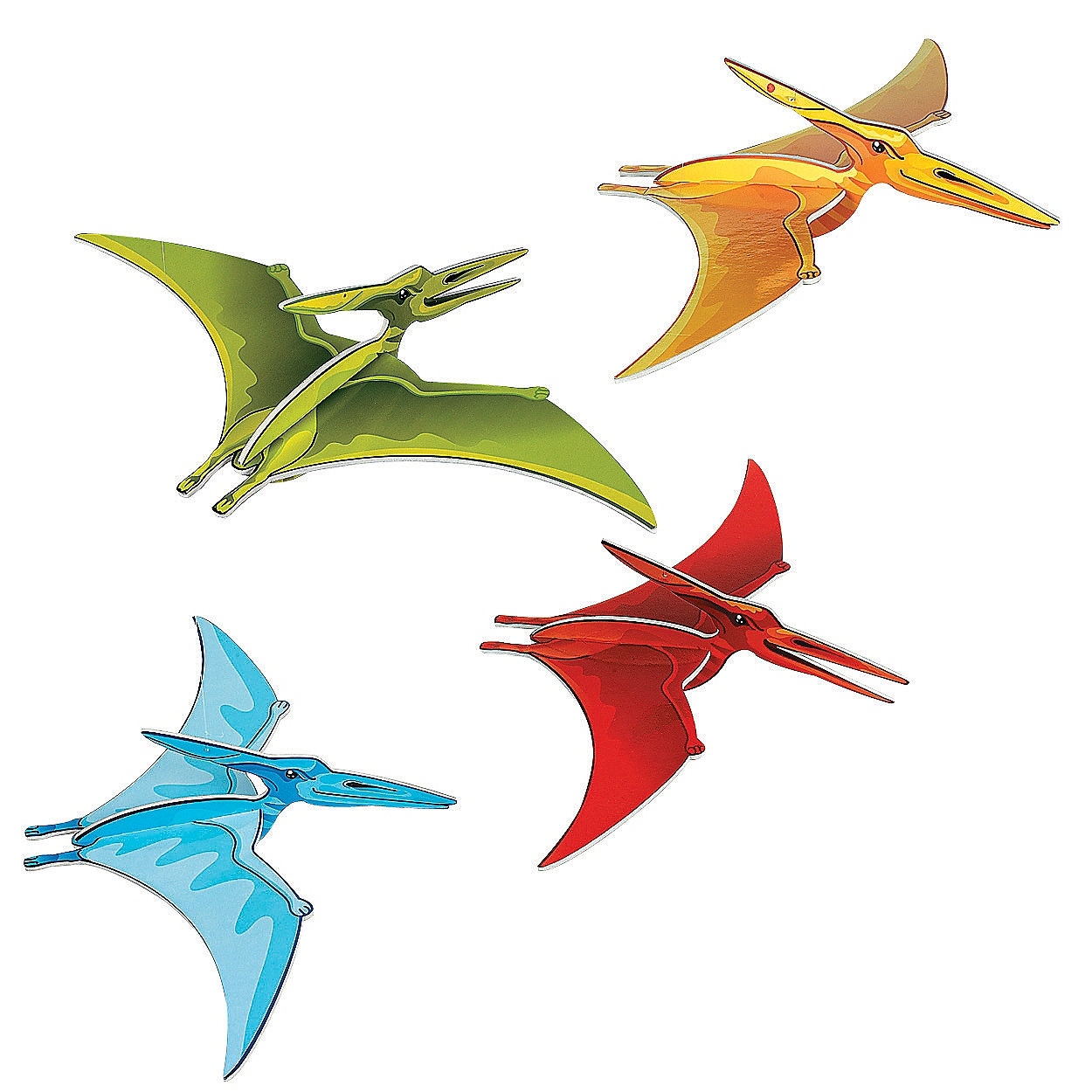 Pterodactyl Hanging Decorations (Pack of 4)