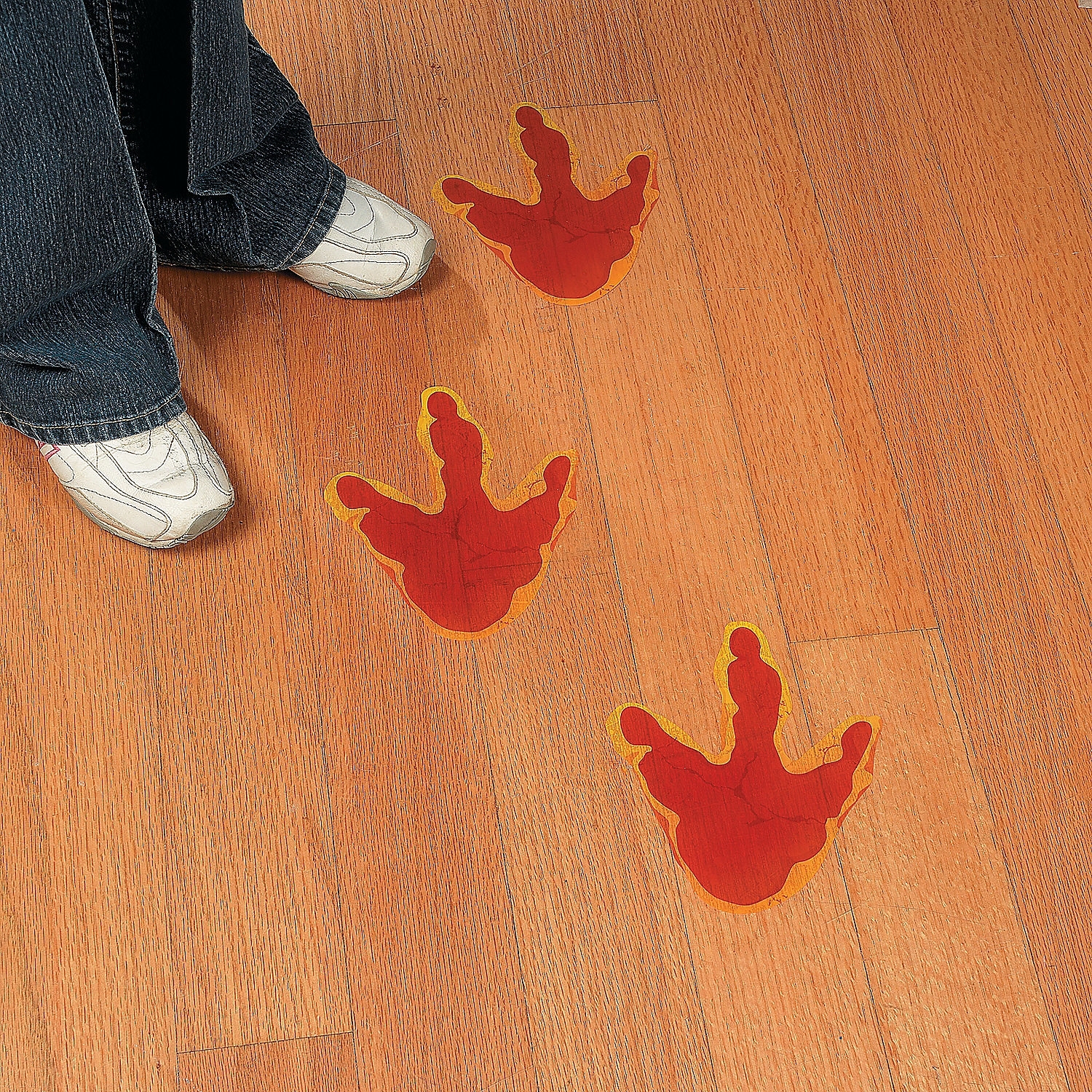Dinosaur Print Floor Clings (Pack of 12)