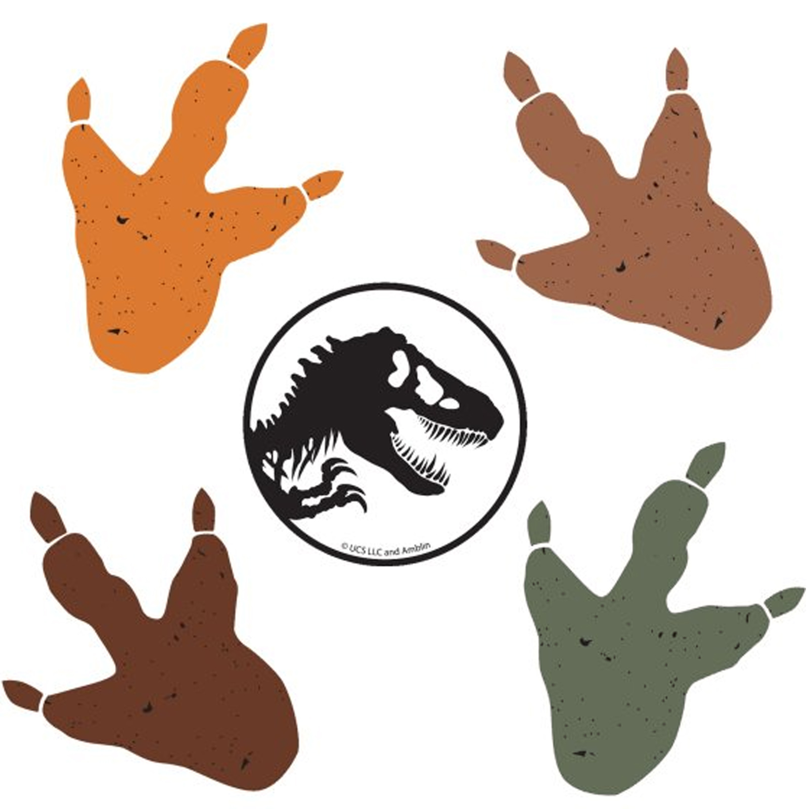 Jurassic Into the Wild Footprint Floor Decals (Pack of 5)