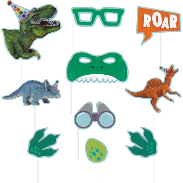 dinosaur-fun-photo-booth-props-pack-of-10-discount-party-supplies