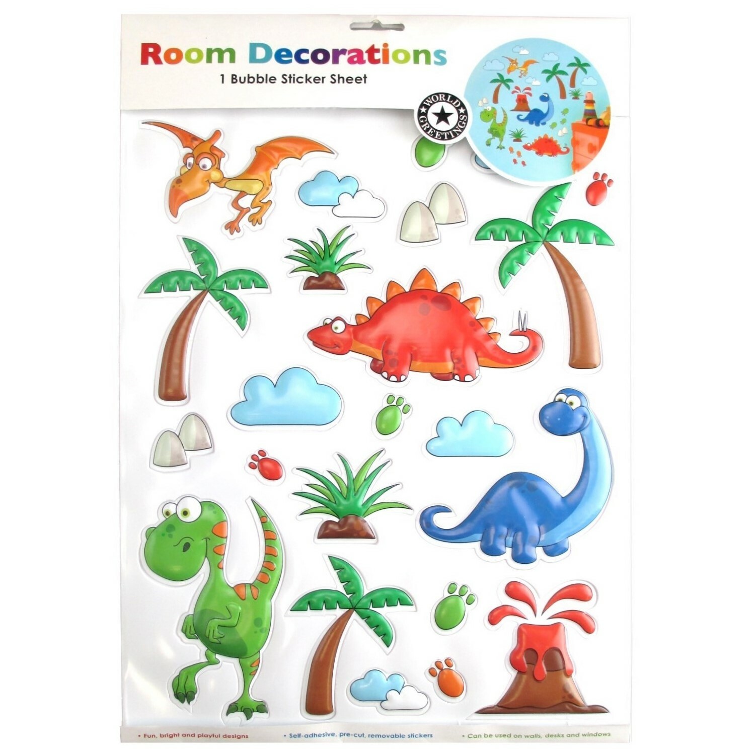 Dinosaur Puffy Wall Stickers