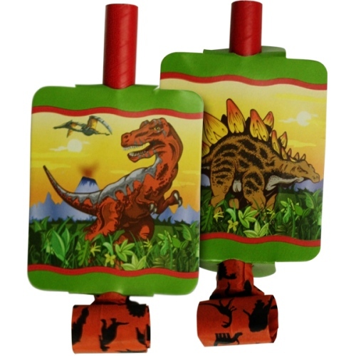 Dinosaur Party Blowers (Pack of 8)